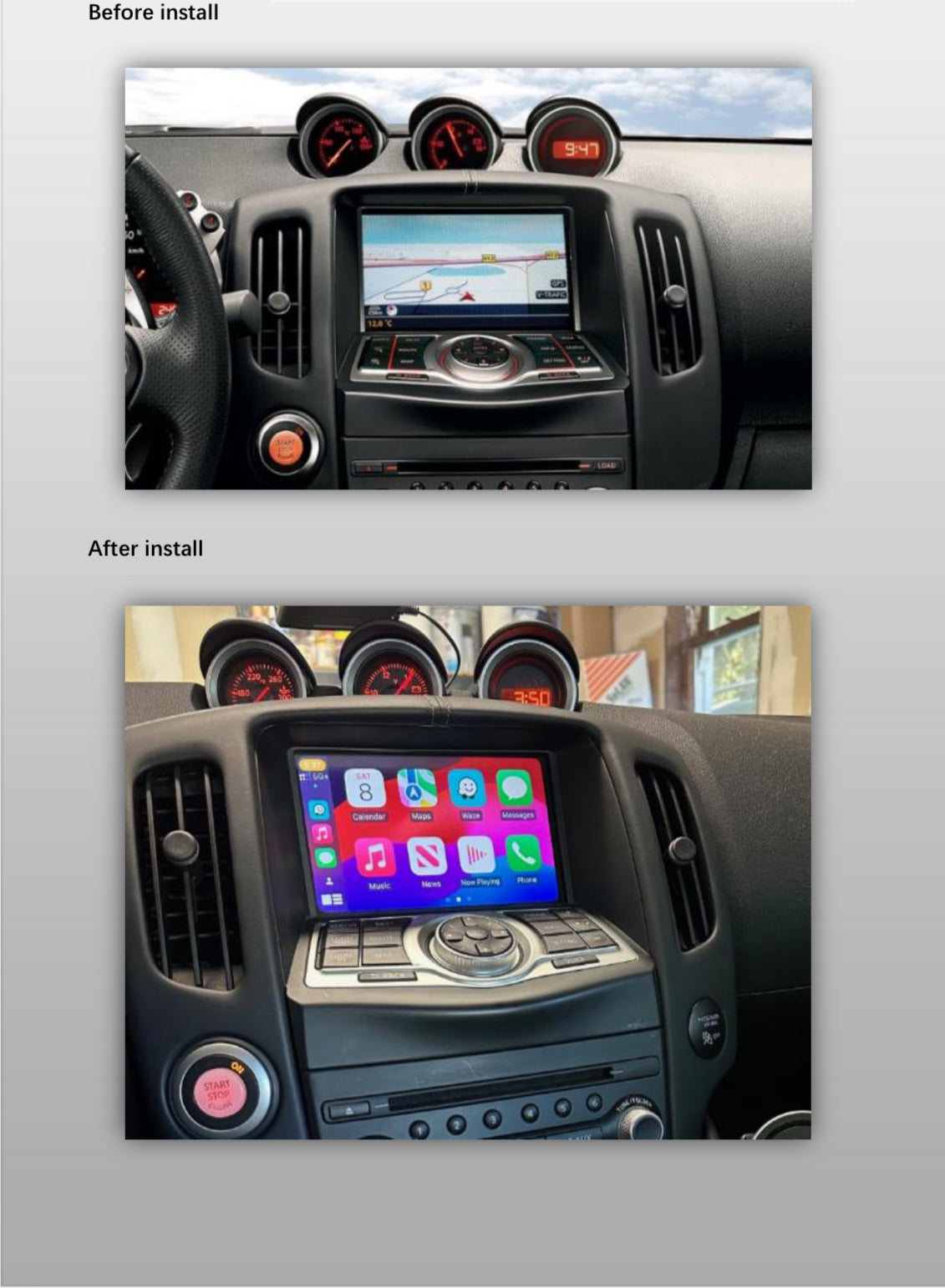 MyVQParts Apple CarPlay/Android Auto Module for G37, 370Z, Q50, Q60 GTR & Other Infiniti/Nissan Models