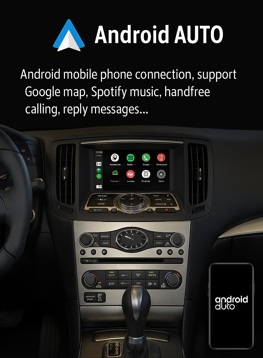 MyVQParts Apple CarPlay/Android Auto Module for G37, 370Z, Q50, Q60 GTR & Other Infiniti/Nissan Models