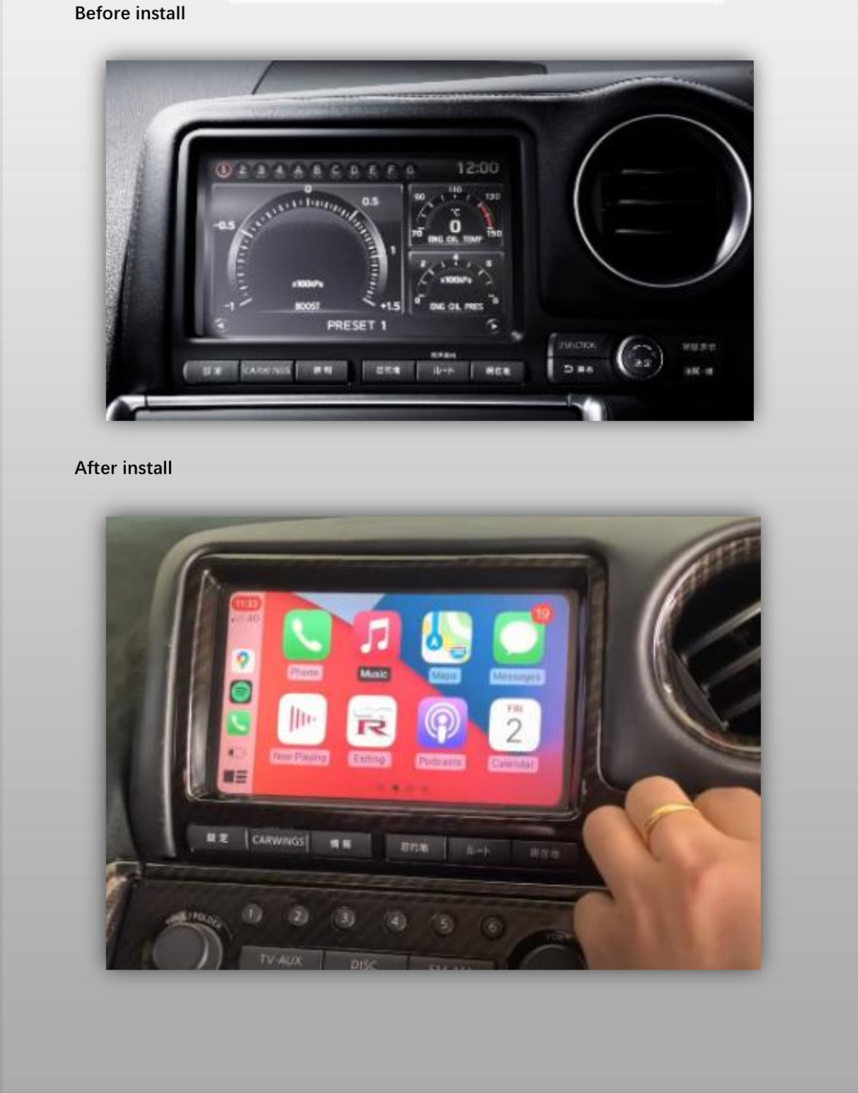 MyVQParts Apple CarPlay/Android Auto Module for G37, 370Z, Q50, Q60 GTR & Other Infiniti/Nissan Models