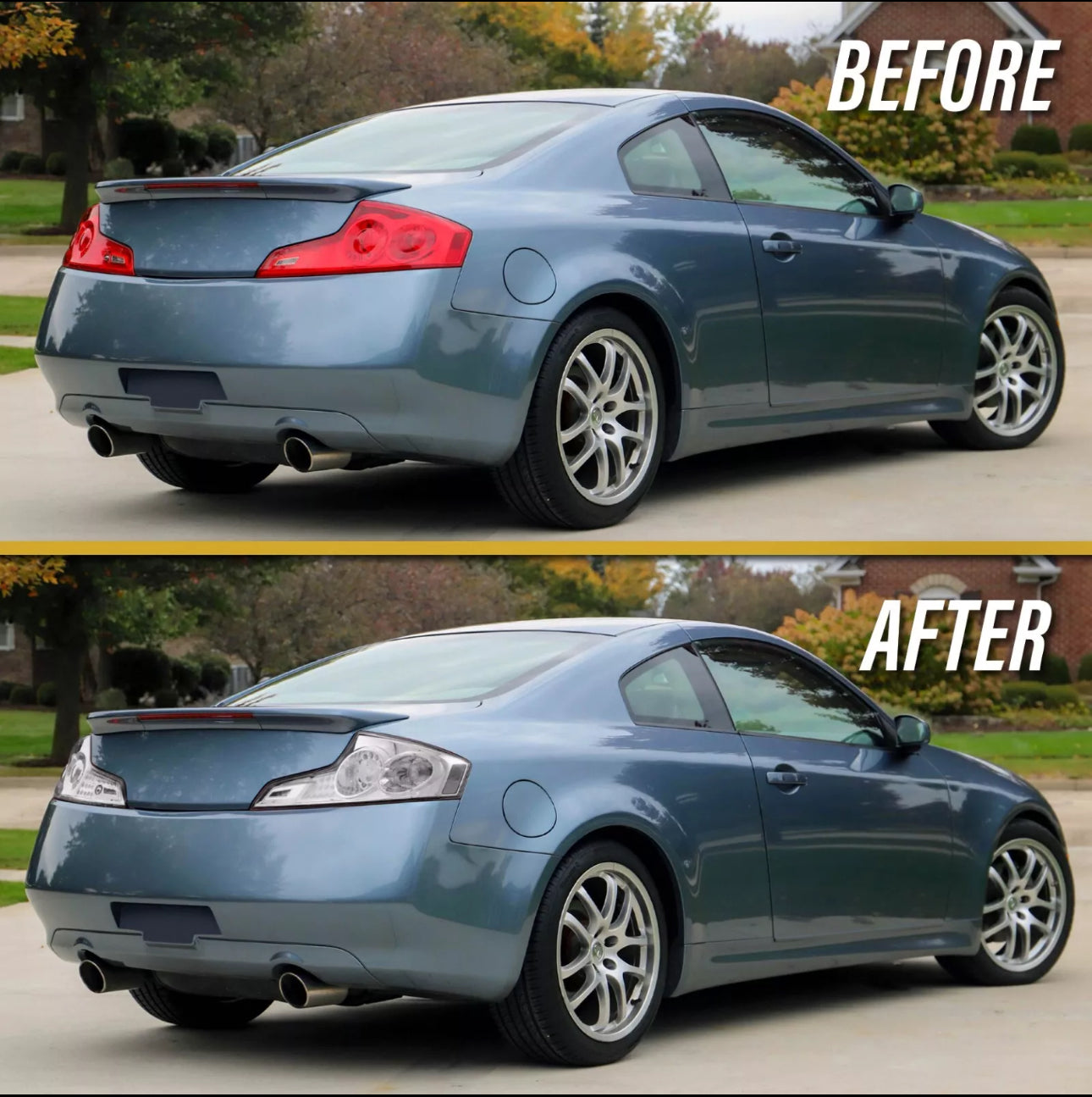 MyVQParts G35 Clears Clear Tail Lights for Infiniti G35 Coupe 2-Door