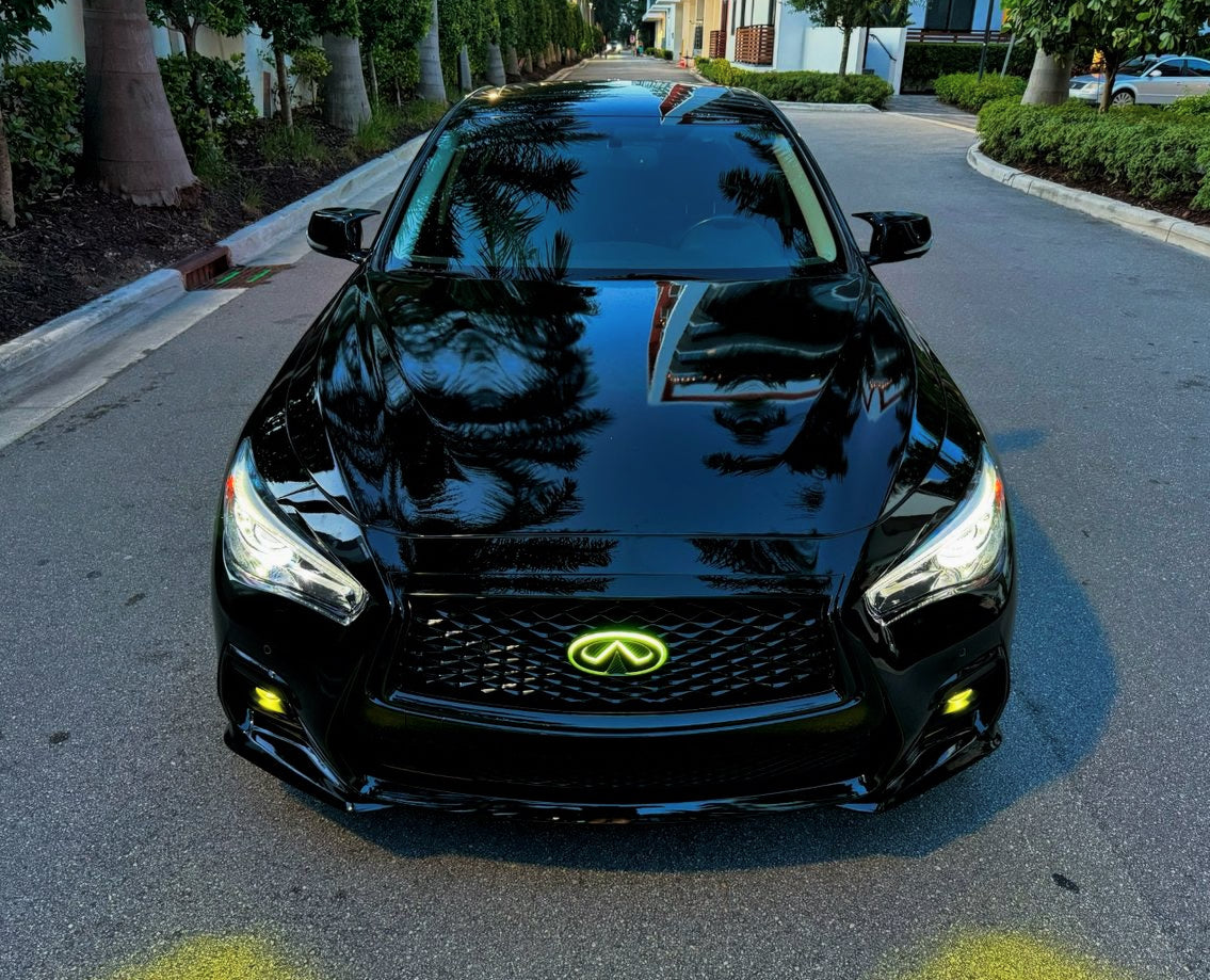 MyVQParts Q50/Q60 LED Emblem - Cool White, RGB, Chasing RGB, & Carbon Fiber Options