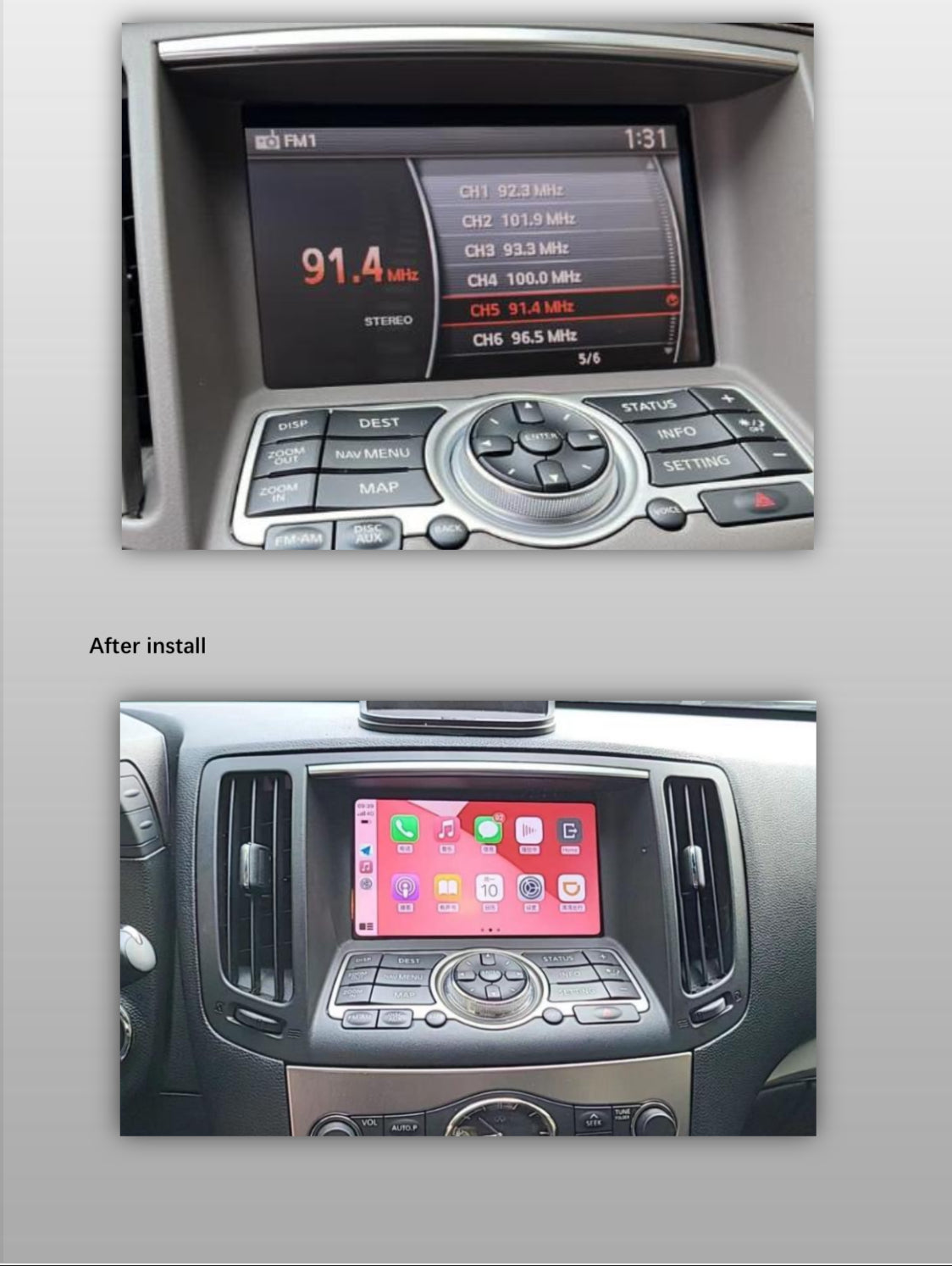 MyVQParts Apple CarPlay/Android Auto Module for G37, 370Z, Q50, Q60 GTR & Other Infiniti/Nissan Models