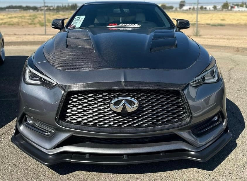 MyVQParts Q60 Full Carbon Fiber Vented Hood