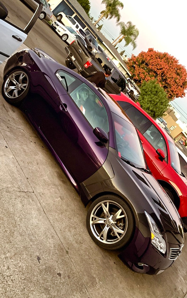MyVQParts G37 Coupe V1 Combo Package – V1 Carbon Hood + V1 Carbon Fenders