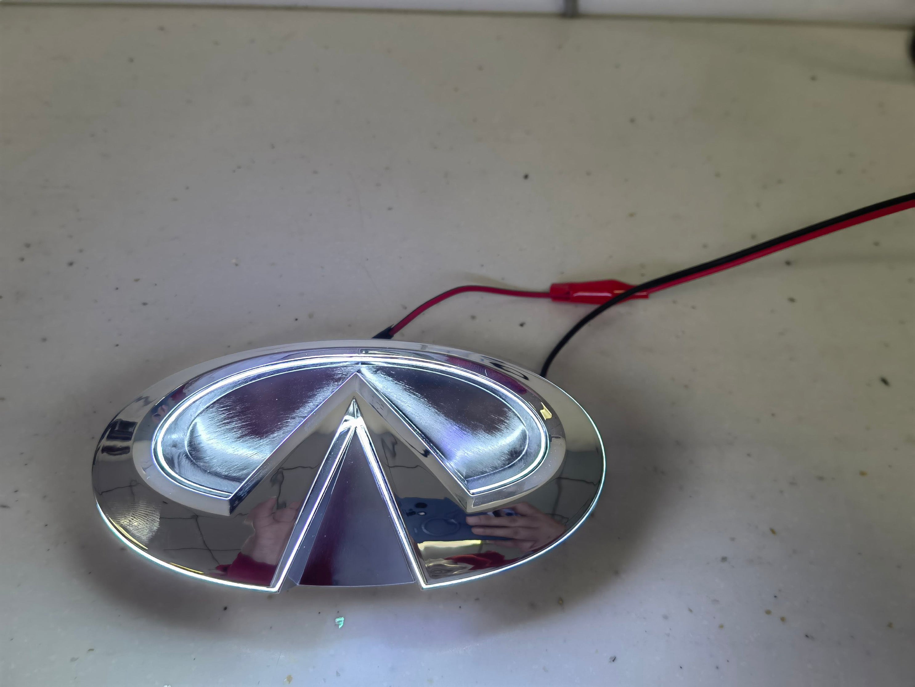 MyVQParts G37 Coupe & Sedan LED Emblem - Cool White, RGB, & Carbon Fiber