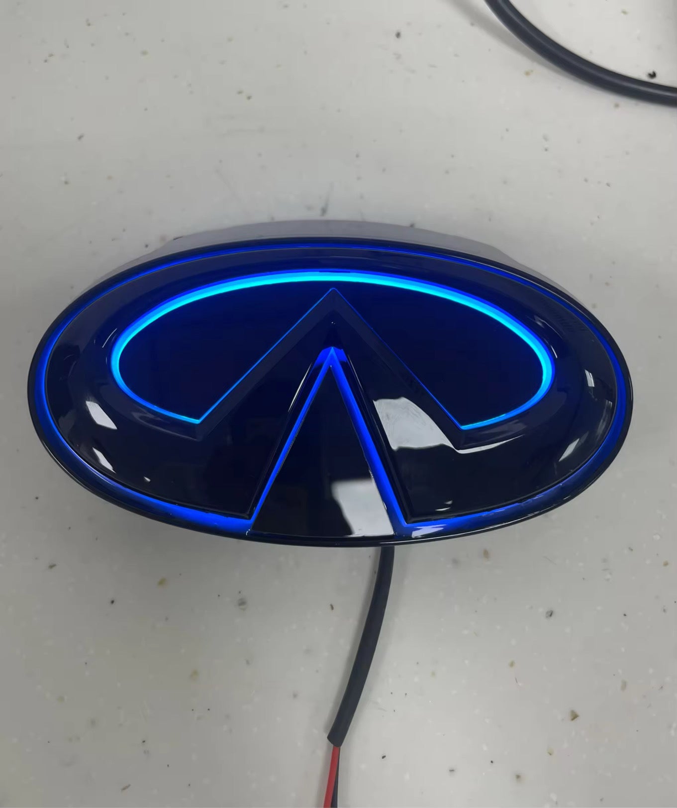 MyVQParts V2 Flow RGB LED Emblem – G37, Q50, Q60 (2008–2023) | Chrome, Gloss Black, Carbon