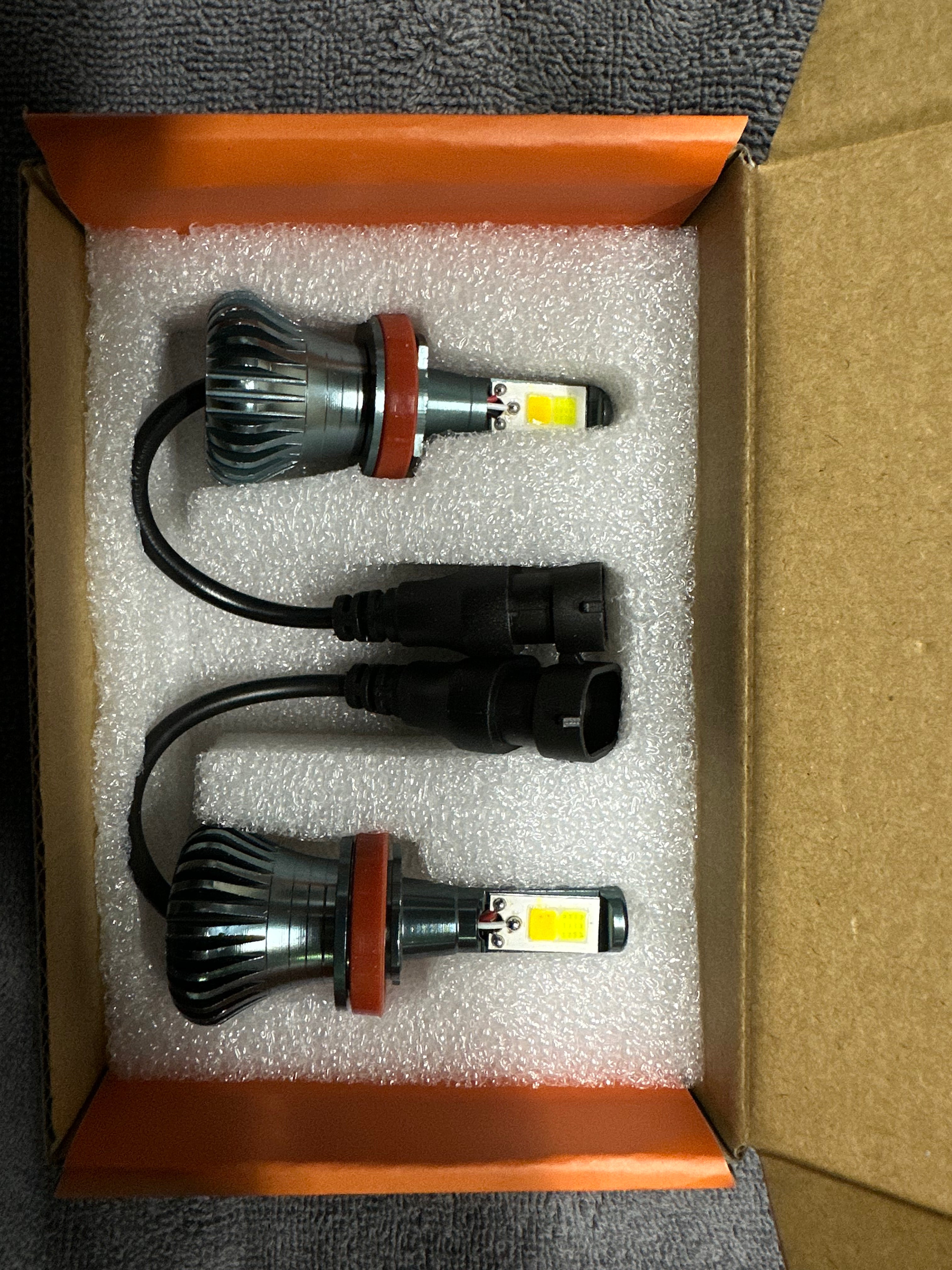 2X MyVQParts Premium Foglights: G37, G35, Maxima, Altima, Versa, Sentra H11 H8 LED Fog Light Bulbs Dual Color 6K White + 3K Yellow Strobe Flash