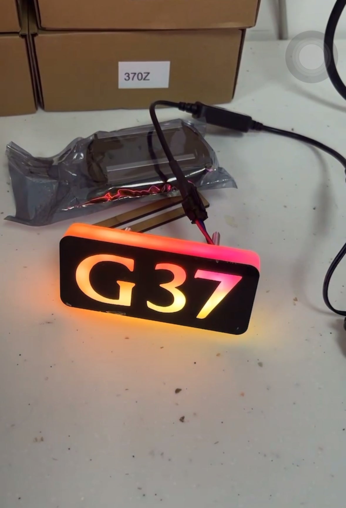 Custom LED RGB Car Emblem Badge Light – Q50, Q60, G35, G37, 370Z - photo 2 - MyVQParts
