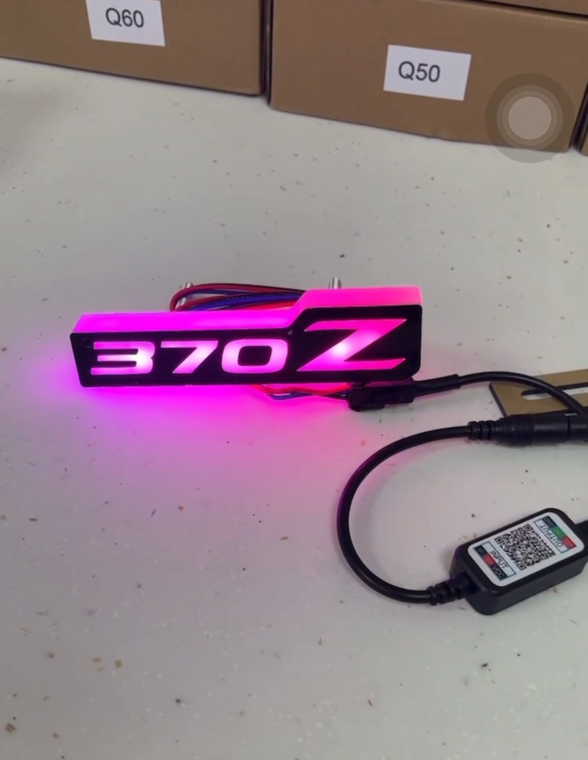 Custom LED RGB Car Emblem Badge Light – Q50, Q60, G35, G37, 370Z - photo 5 - MyVQParts