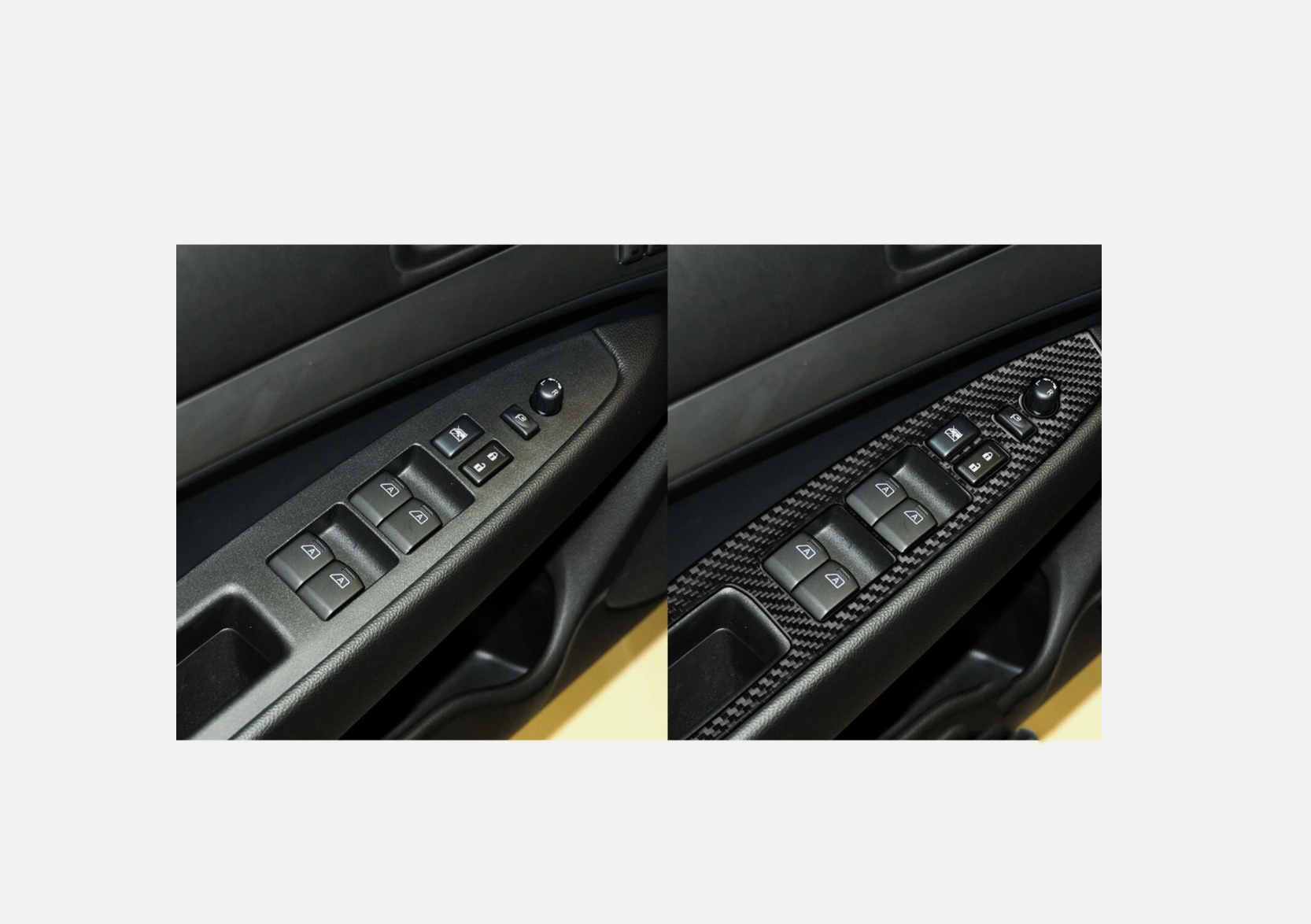 4Pcs Carbon Fiber Door Window Control Cover Trim For Infiniti G37 Sedan 2010-13