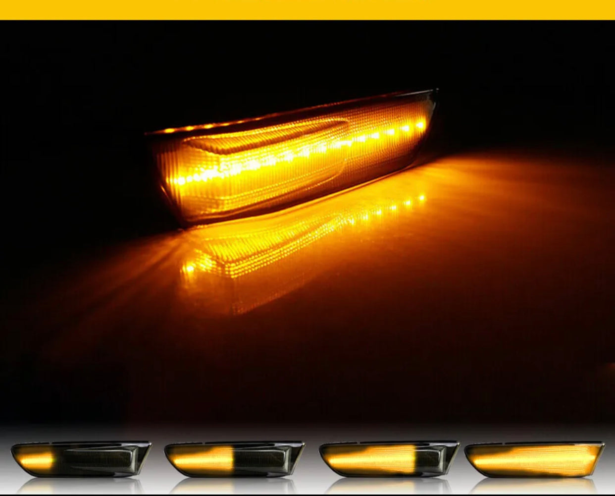 2003-2006 Infiniti G35 2DR Coupe LED Bumper Side Marker Light Smoke Lens 2PC
