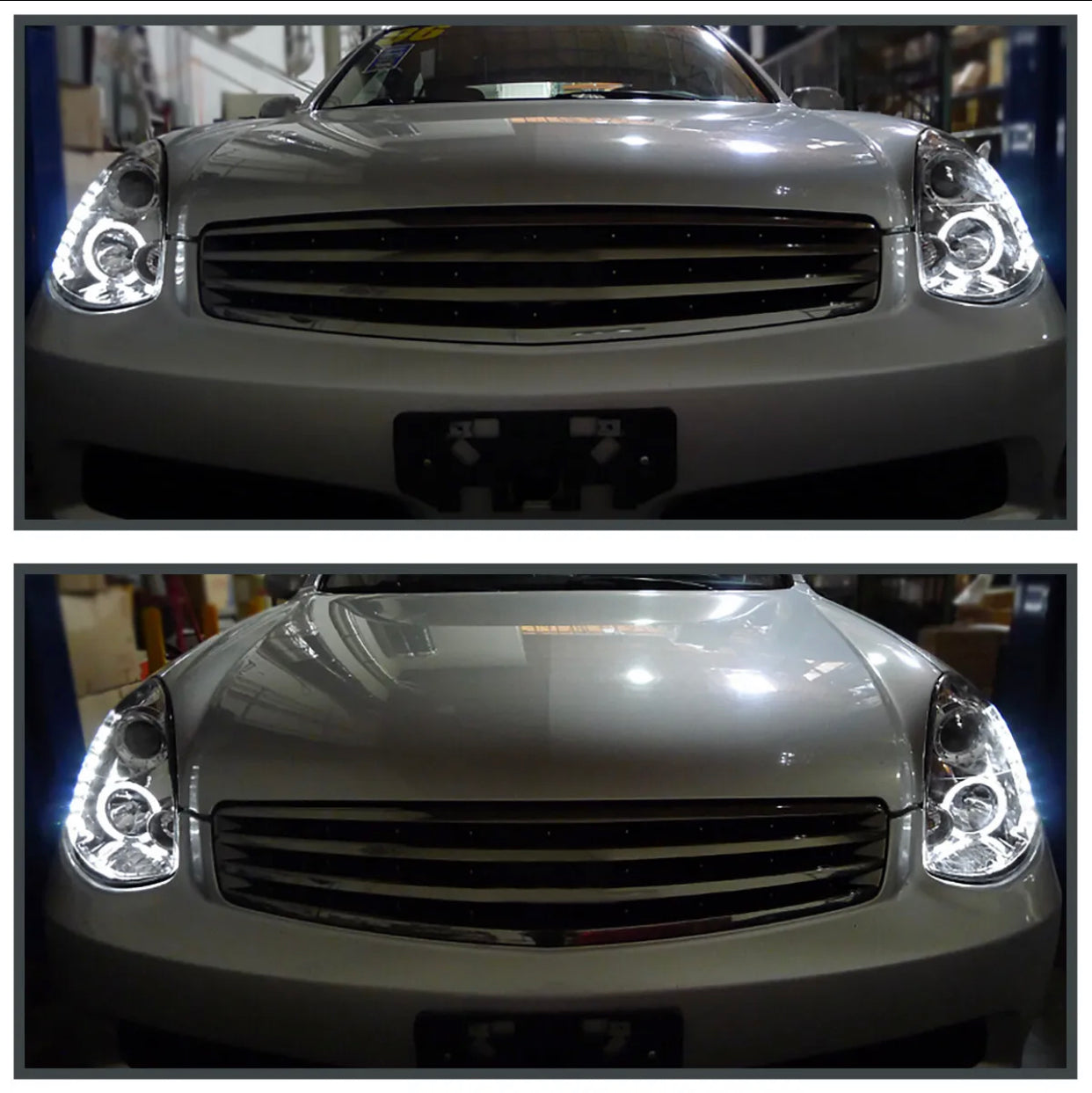 2005-2006 Infiniti G35 Sedan Halo LED Projector Headlights Head Lamps