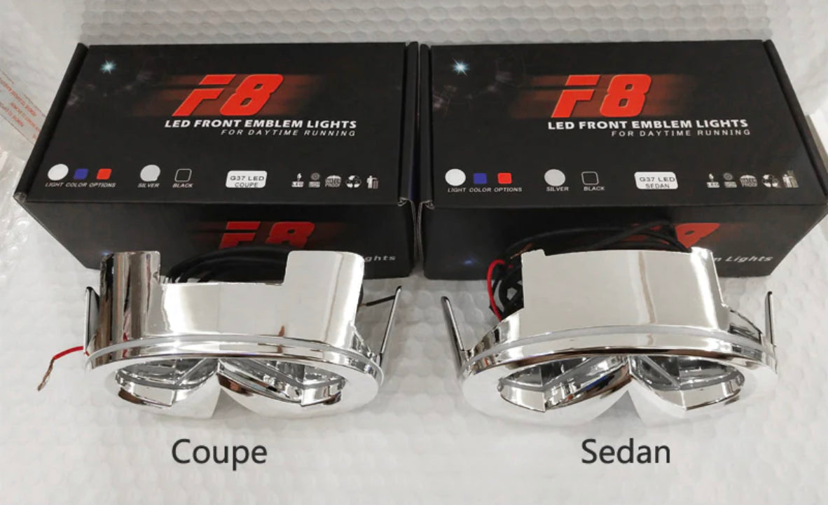 MyVQParts G37 Coupe & Sedan LED Emblem - Cool White, RGB, & Carbon Fiber