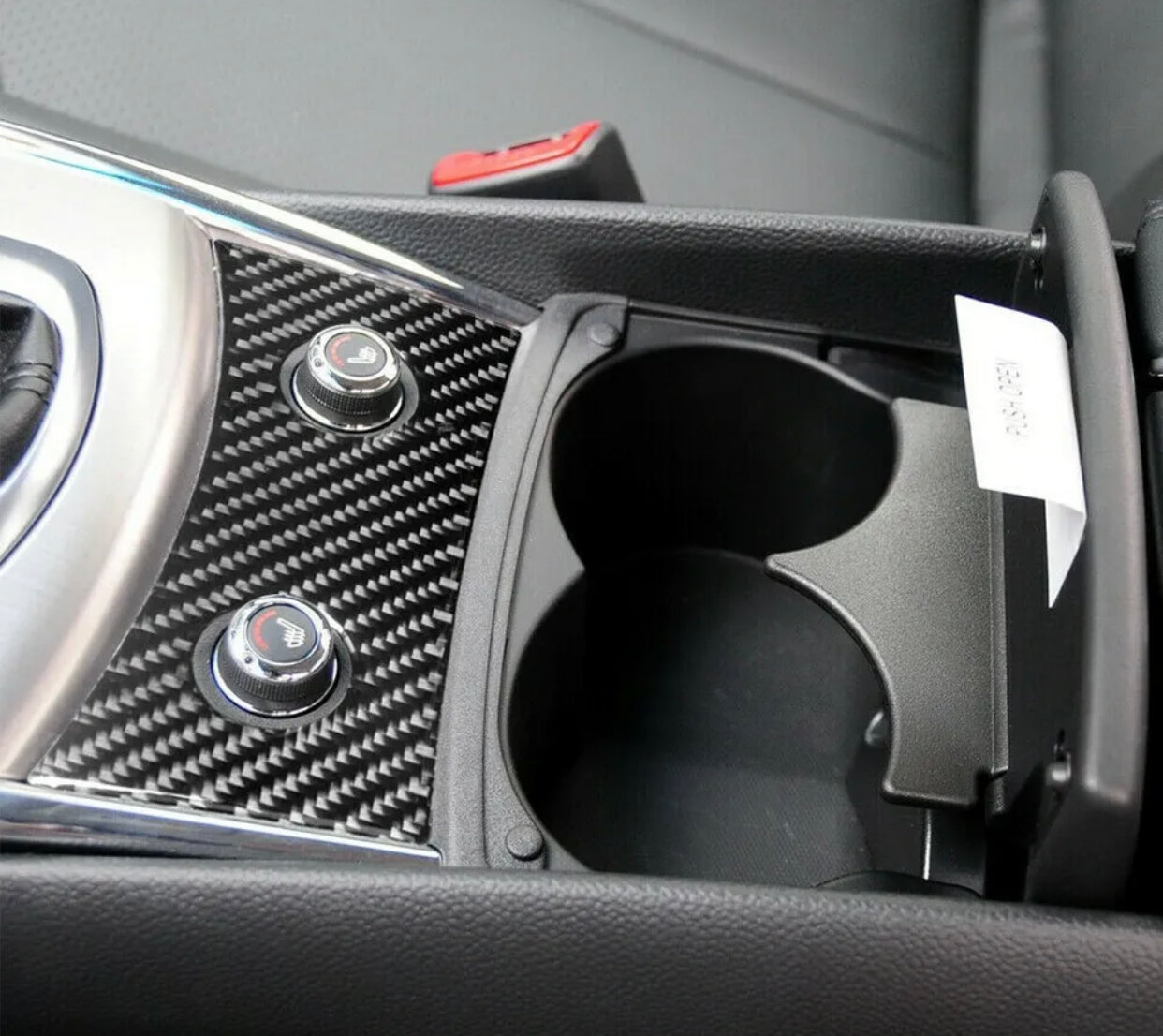 Carbon Fiber Seat Heater Button Cover Trim for Infiniti G37 Sedan & Coupe (2010-2014)