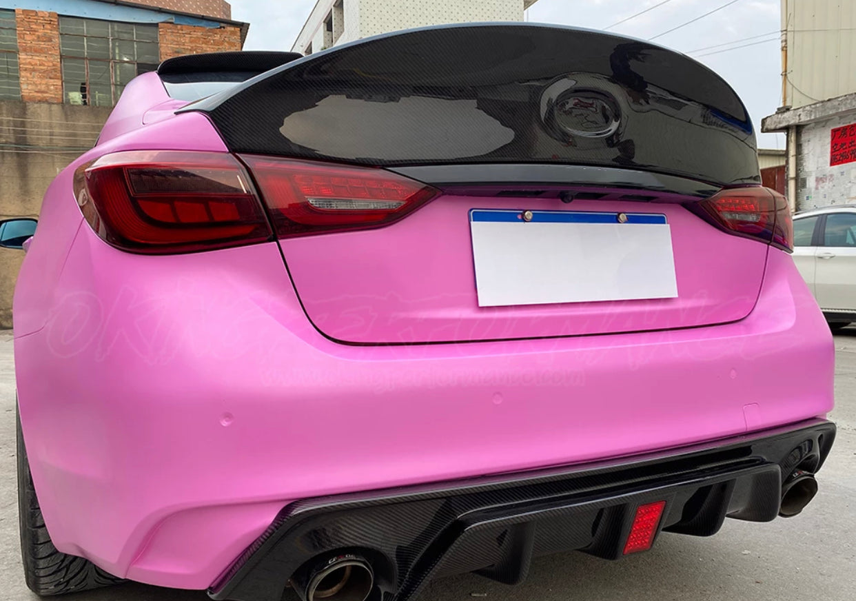 Carbon Fiber Large Duck Bill Trunk Wing for Infiniti Q50 (2014-2023)
