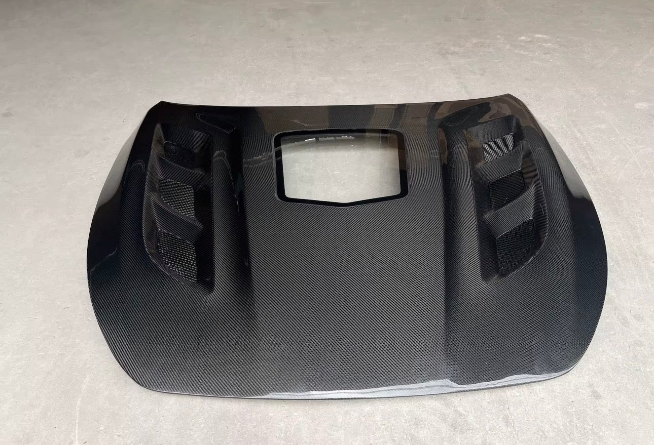 MyVQParts Carbon Fiber V2 Vented Window Hood – Infiniti Q60 for Q60 - MyVQParts