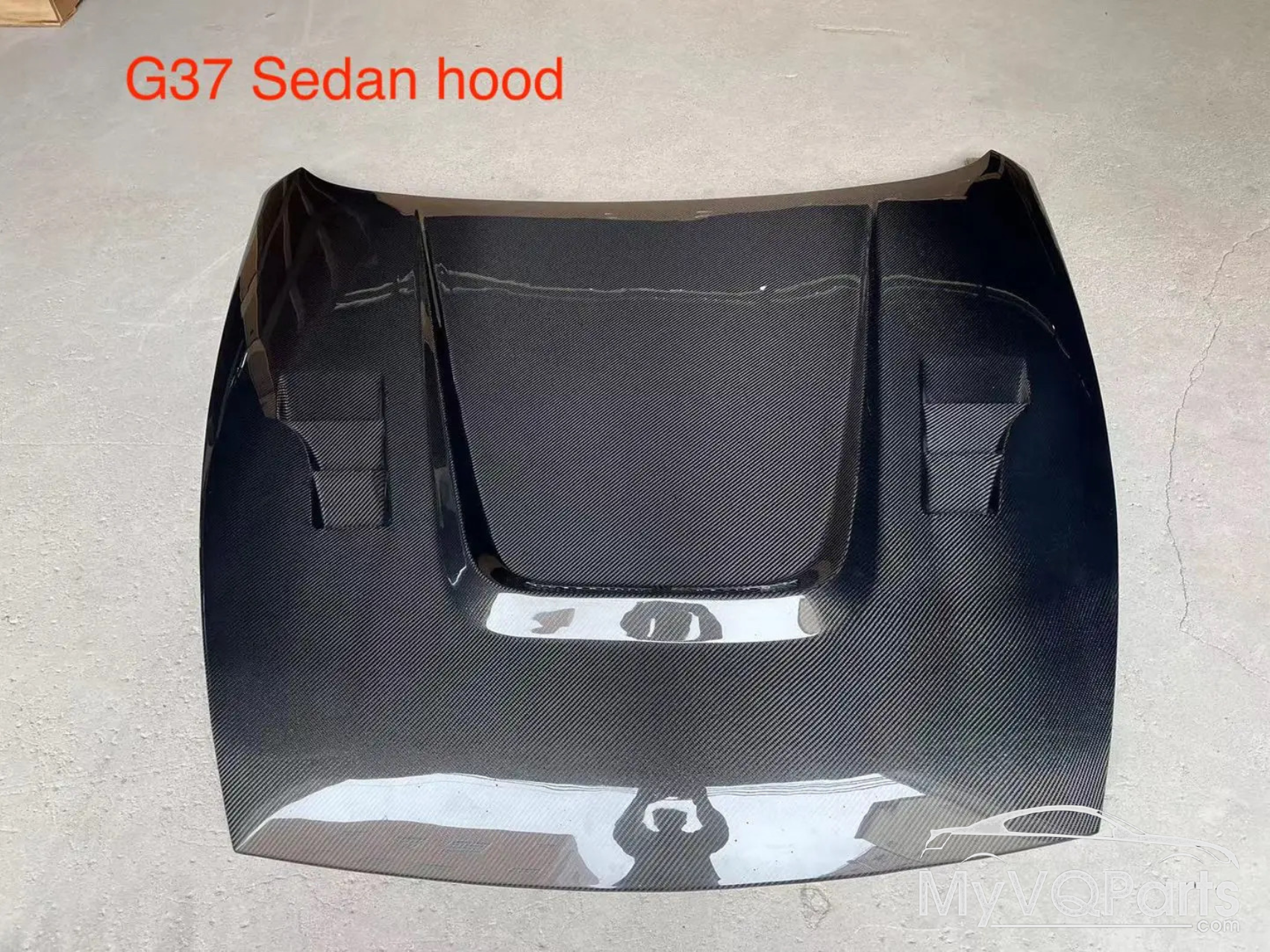 MyVQParts G37 Sedan V2 Triple Vented Carbon Fiber Hood