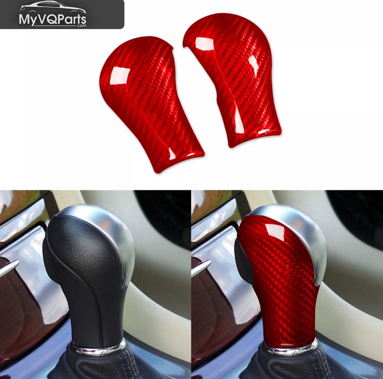 Carbon Fiber Gear Shift Knob Cover For Infiniti G25 G35 G37 FX37 QX50 QX70