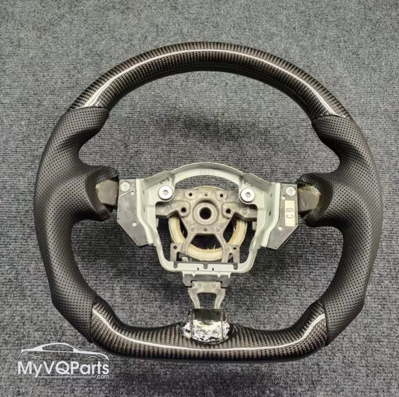 MyVQParts Premium Custom Carbon Fiber Steering Wheel for Nissan 370Z