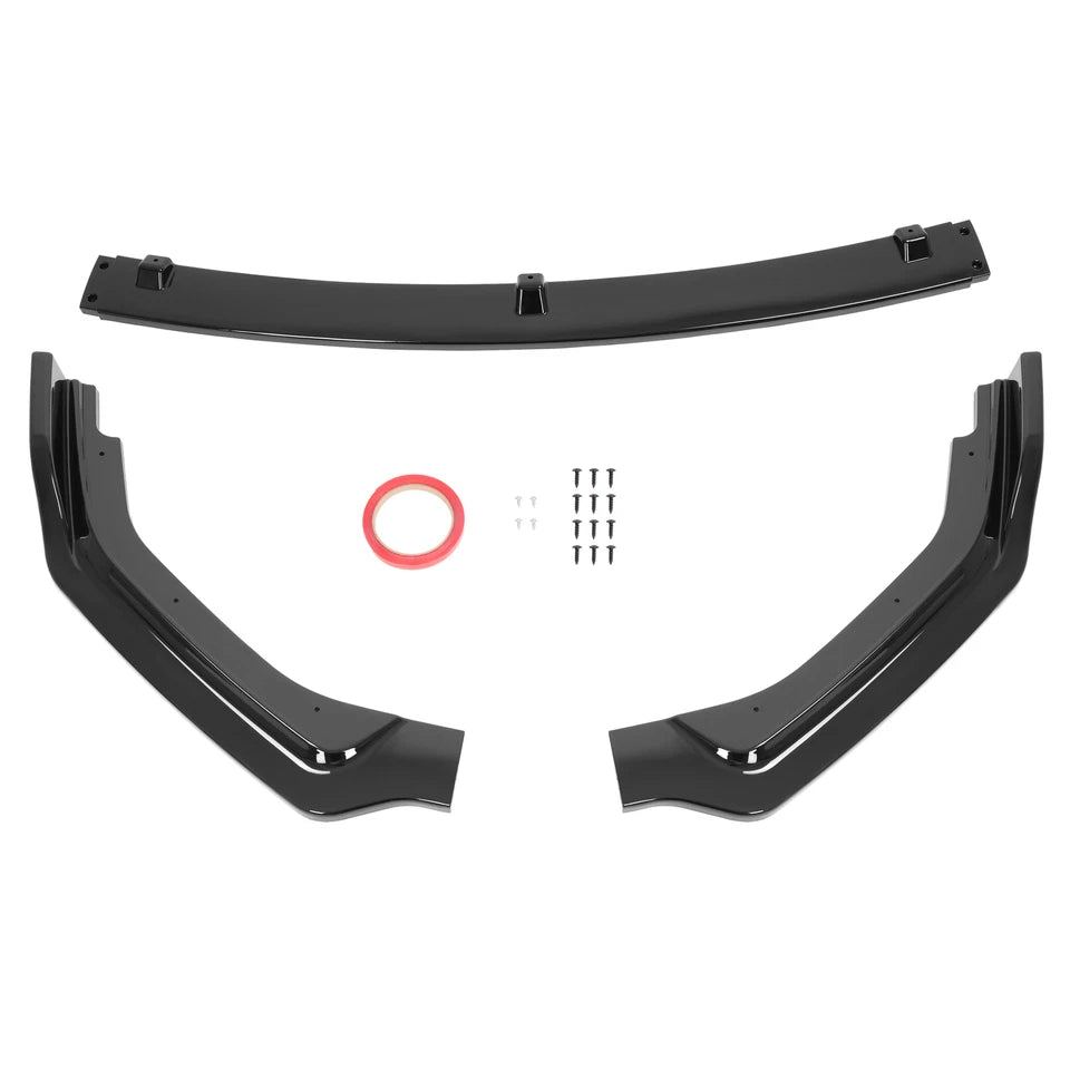MyVQParts 2018-2024 Infiniti Q50 Luxe Premium Glossy Black Front Bumper Lip Splitter