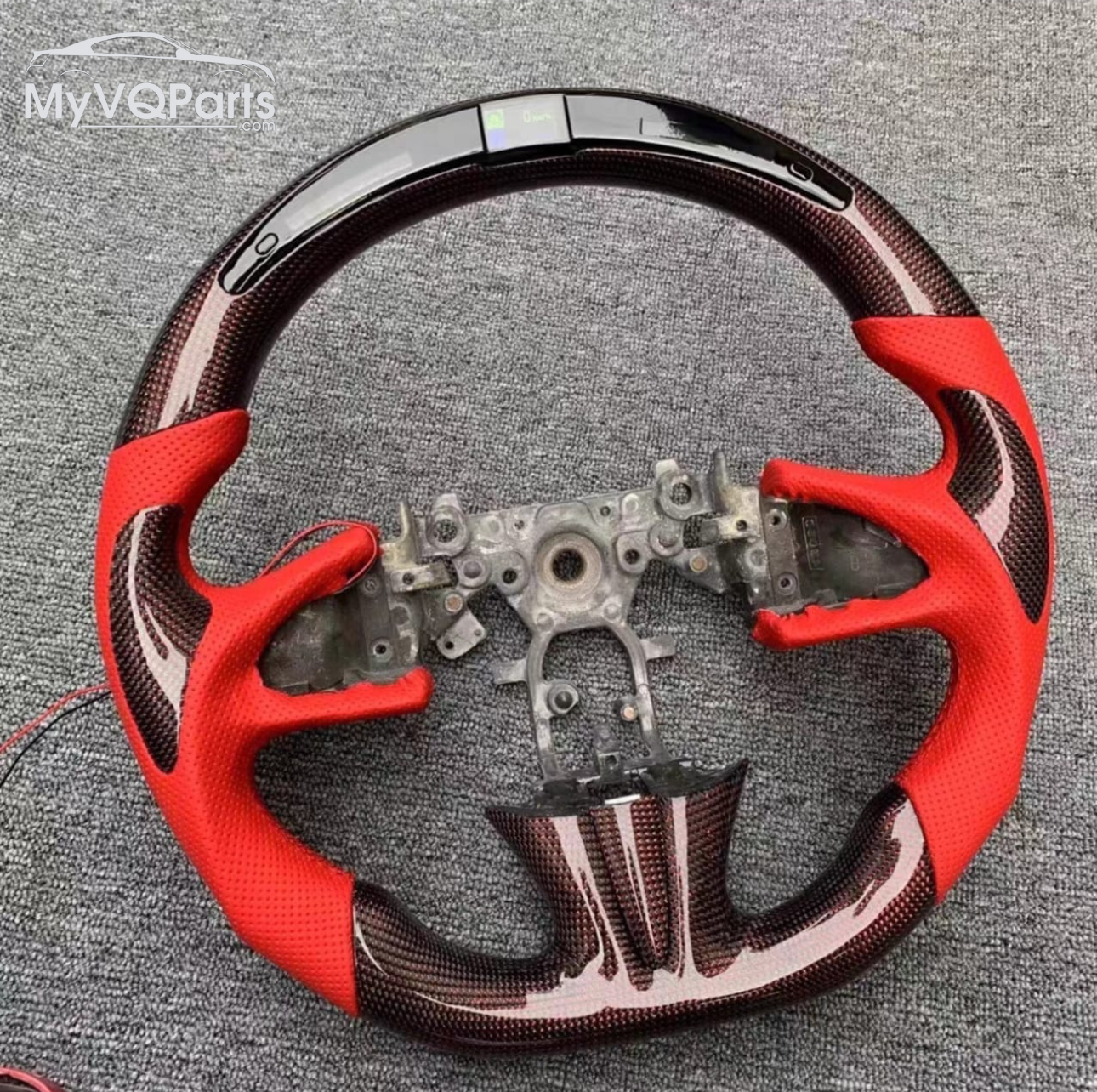 MyVQParts Premium Q50 LED Carbon Fiber Steering wheel