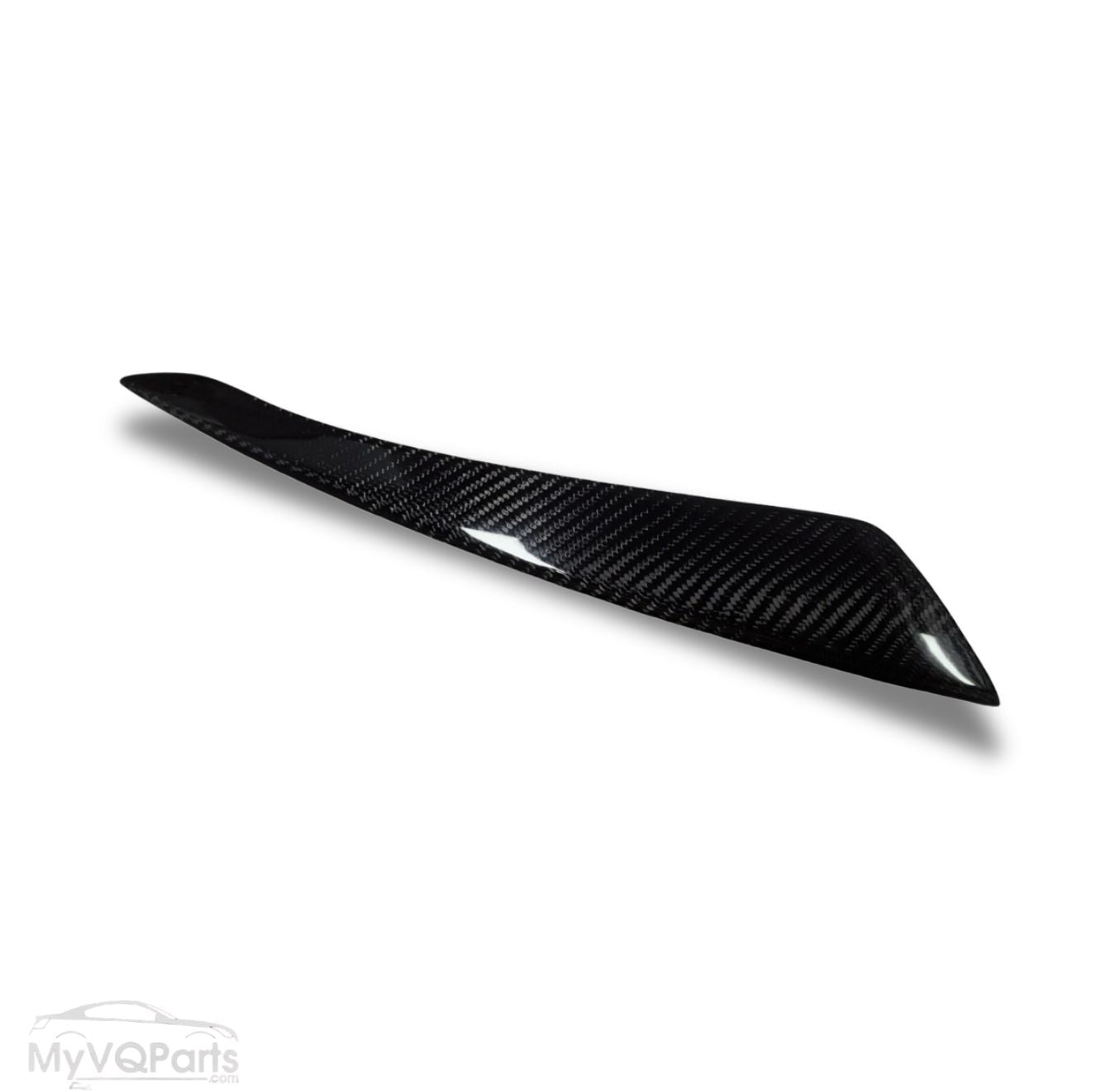 MyVQParts Headlight Eyelid Eyebrow Cover Trims For Infiniti G35 Coupe 2003-06 Carbon Fiber