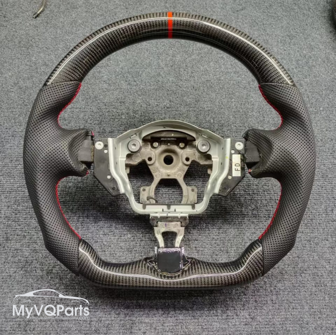 MyVQParts Premium Custom Carbon Fiber Steering Wheel for Nissan 370Z