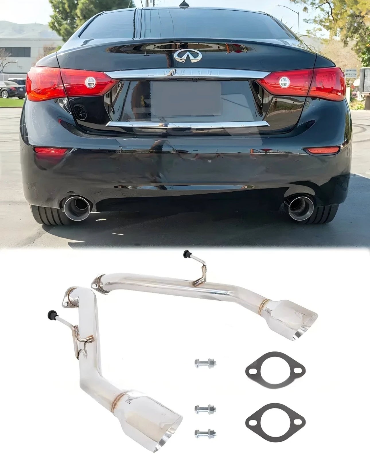Infiniti Q50 Stainless Steel Axle-Back Exhaust System – Aggressive Sound & Performance