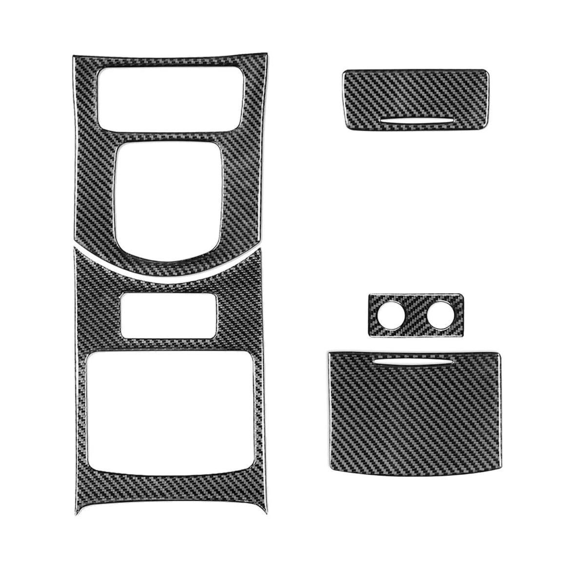 5Pcs Real Carbon Fiber Gear Shift Panel Cover Set For Infiniti G35 G37 2007-2010