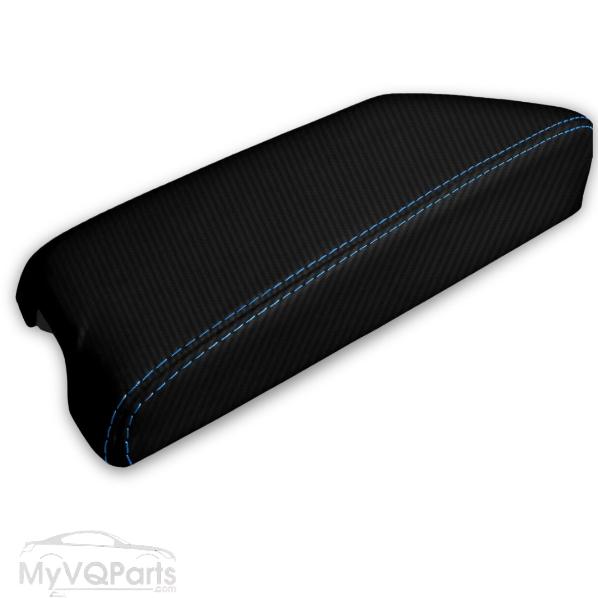 MyVQParts Console Lid Cover Carbon Fiber Style for Infiniti G35 Coupe 2002-2007 Custom Stitch