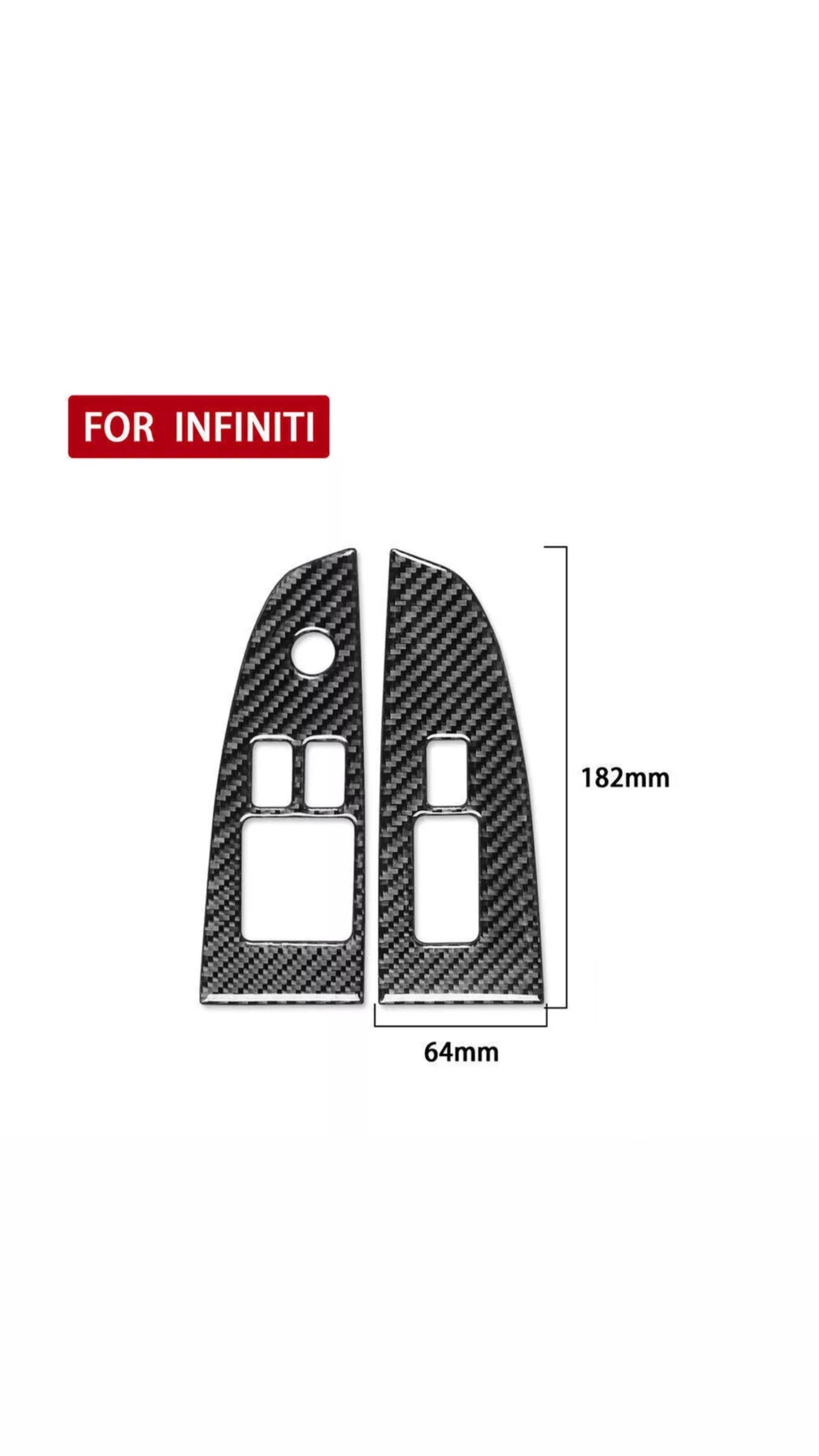 Real Carbon Fiber Window Switch Panel Trim for Infiniti G37 Coupe 2010-13