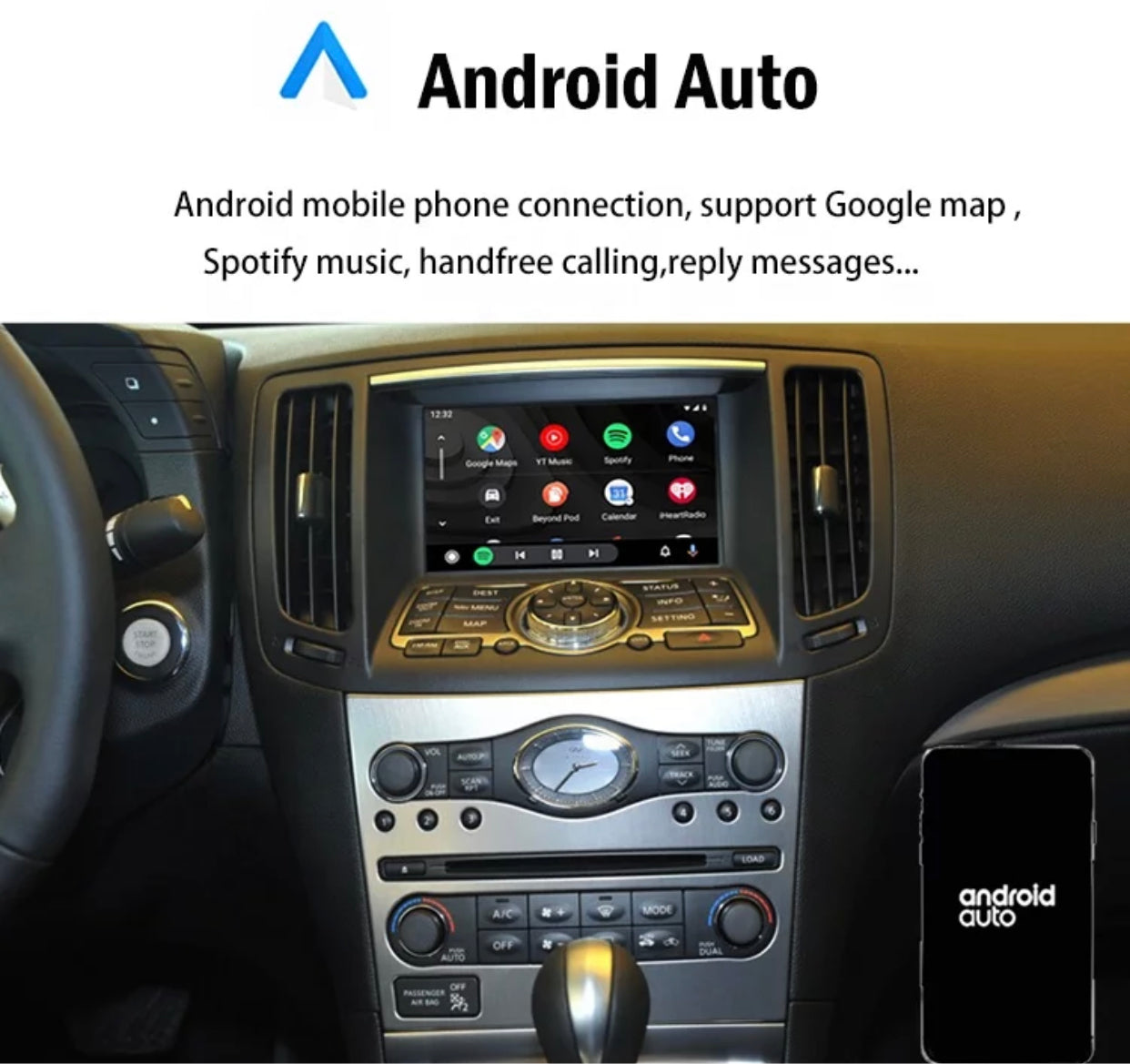 MyVQParts Apple CarPlay/Android Auto Module for G37, 370Z, Q50, Q60 & Other Infiniti/Nissan Models