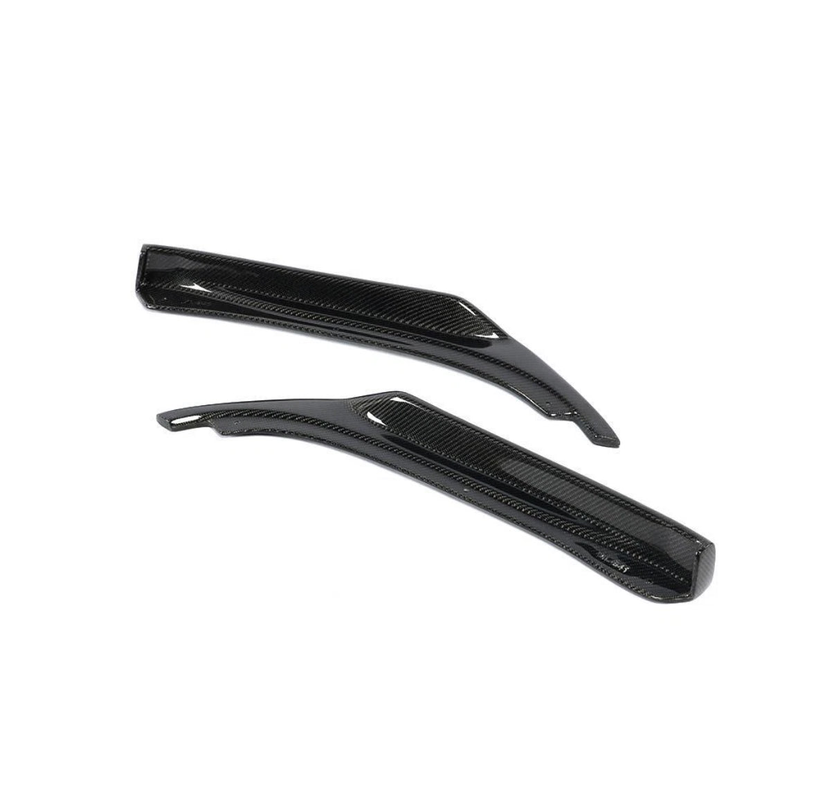 MyVQParts 2014-2017 Infiniti Q50 Carbon Fiber Rear Bumper Side Corner Splitters Aprons