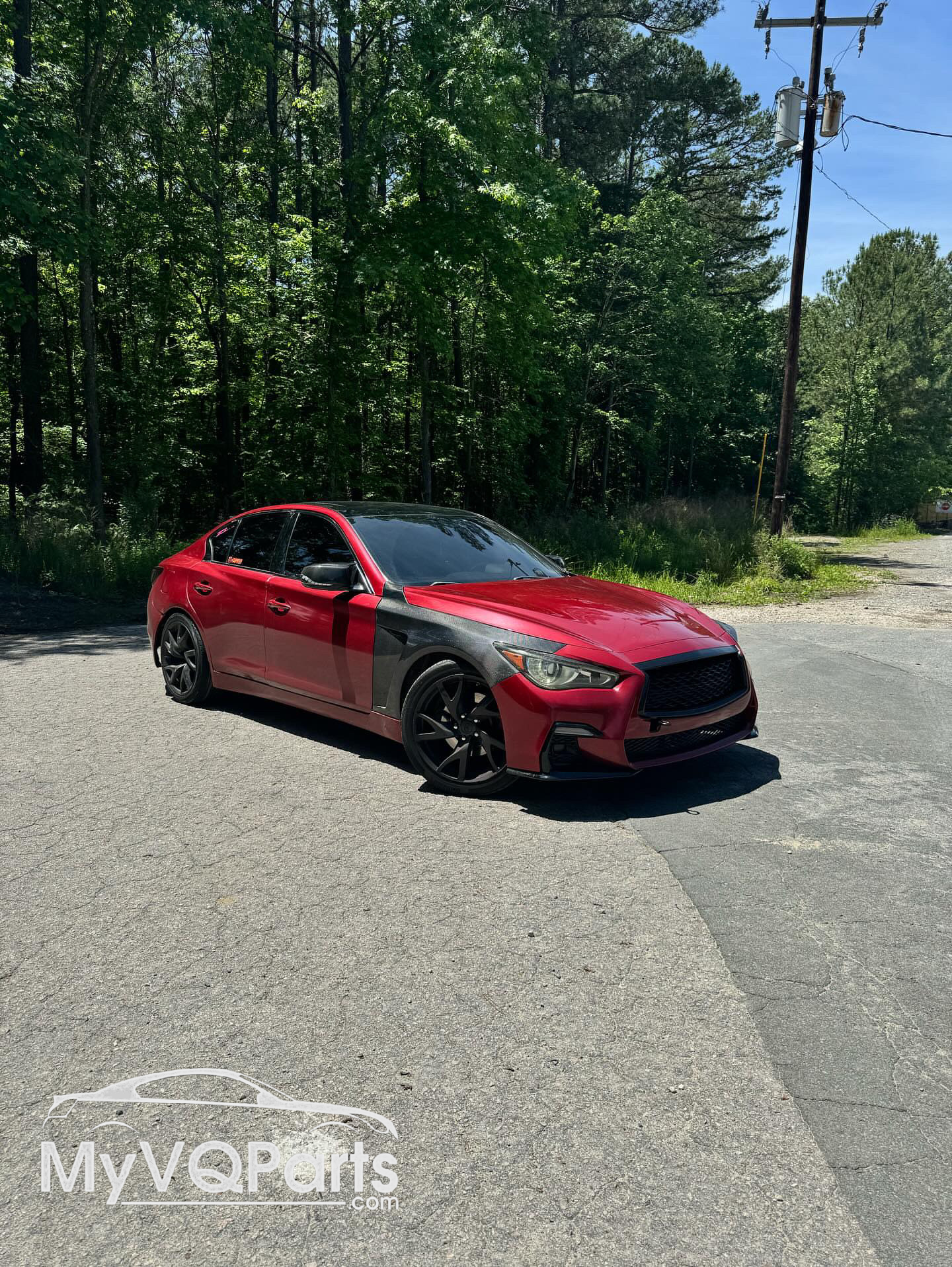 MyVQParts V1 Q50 Full Carbon Fiber Vented Fenders (2014-2020)