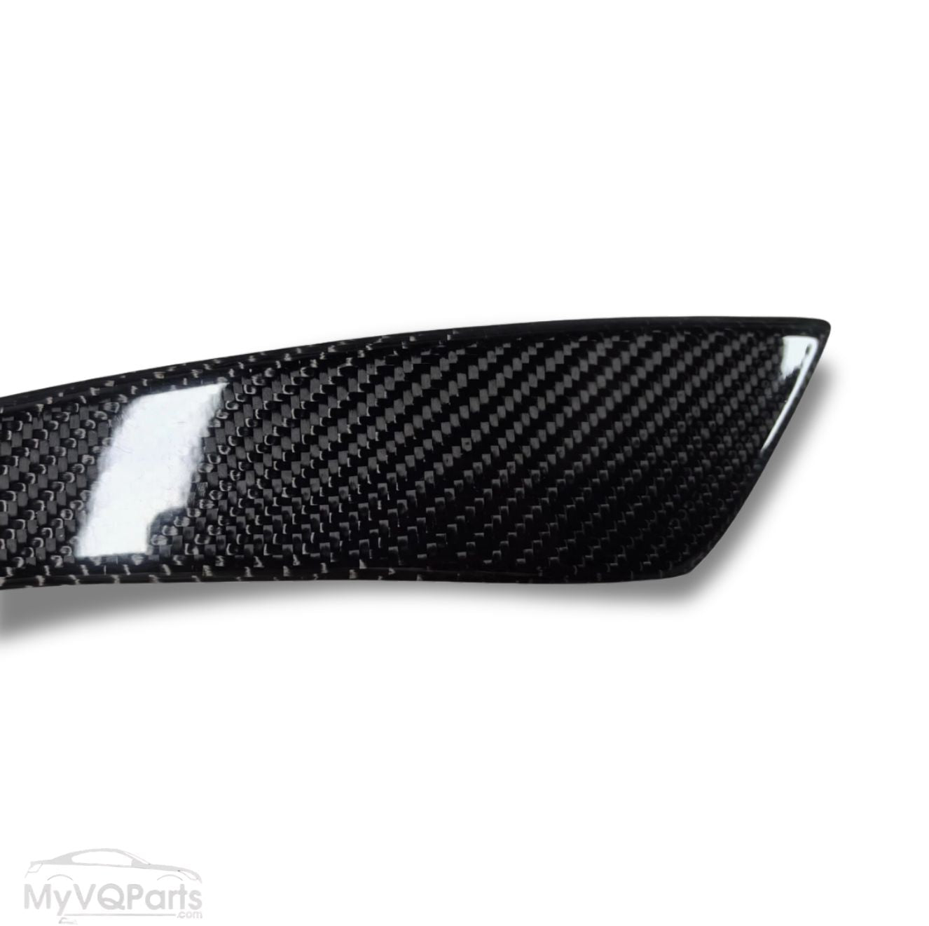 MyVQParts Headlight Eyelid Eyebrow Cover Trims For Infiniti G35 Coupe 2003-06 Carbon Fiber