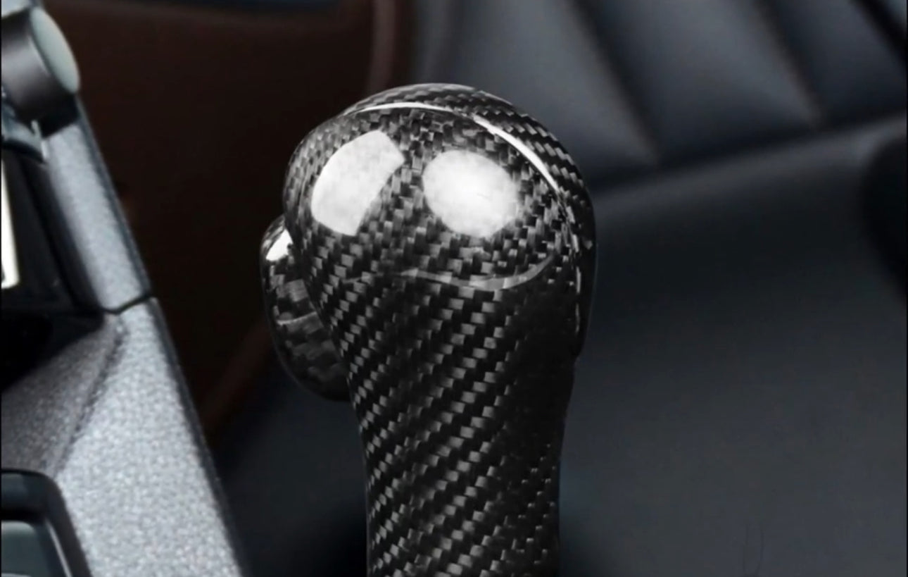 MyVQParts Bundle: 4x Piece Full Carbon Fiber Gear Shift Knob Cover Kit For Infiniti G25 G35 G37 FX37 QX50 QX70