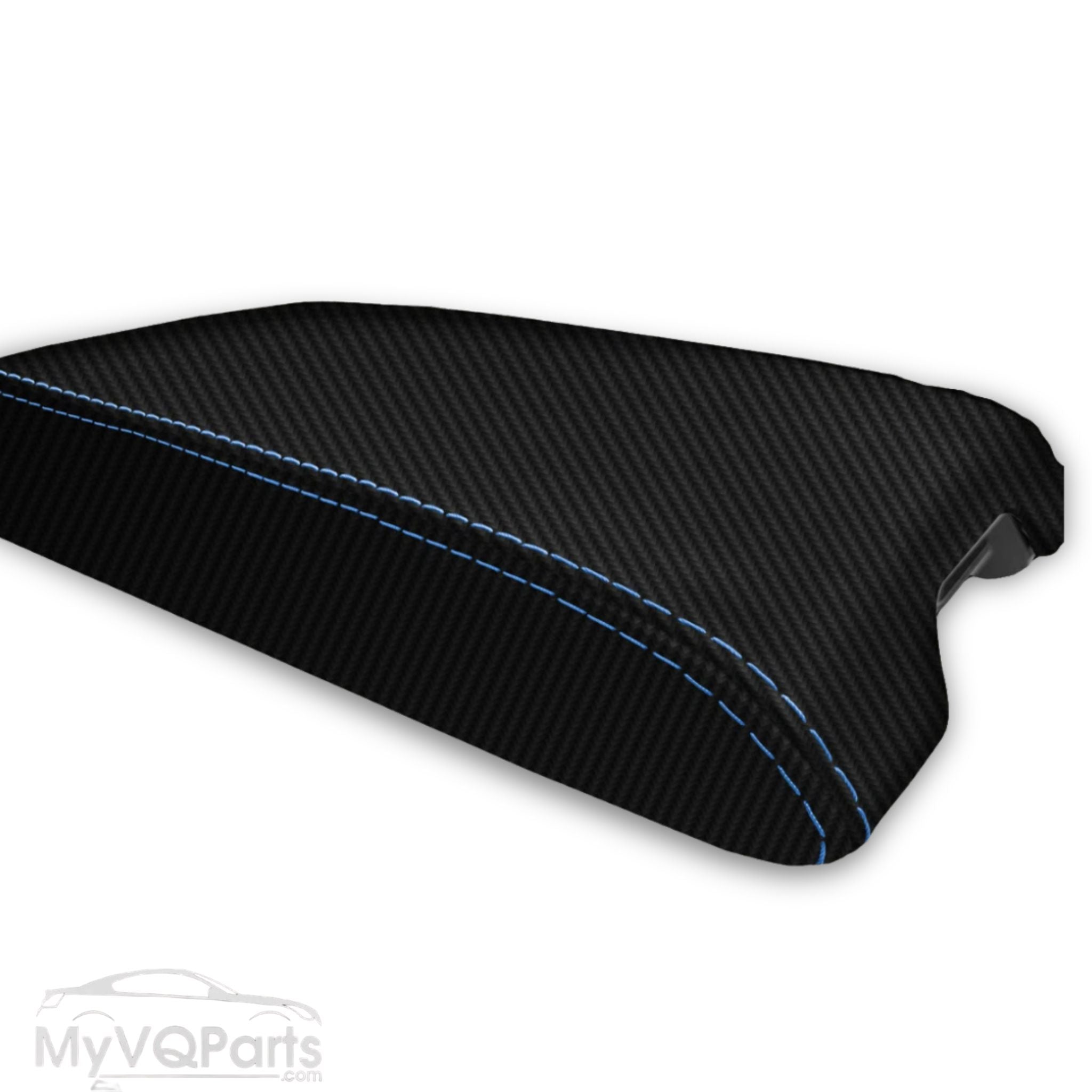 MyVQParts Console Lid Cover Carbon Fiber Style for Infiniti G35 Coupe 2002-2007 Custom Stitch