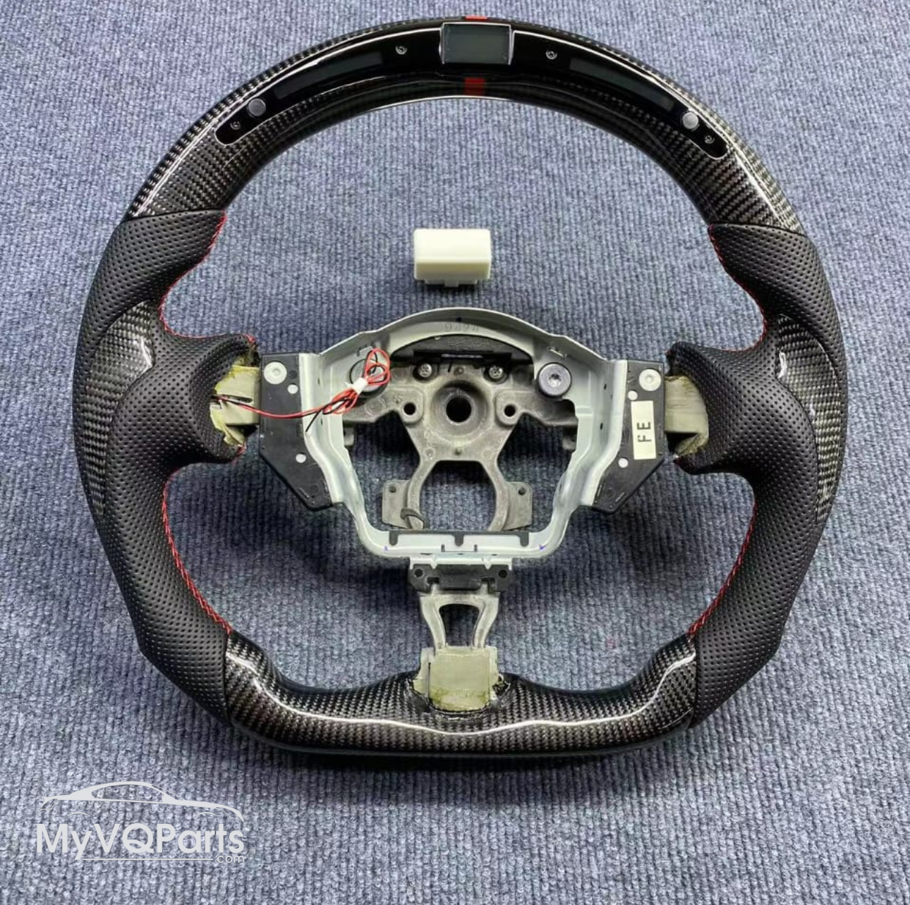 MyVQParts LED Carbon Fiber Steering Wheel for Nissan 370Z