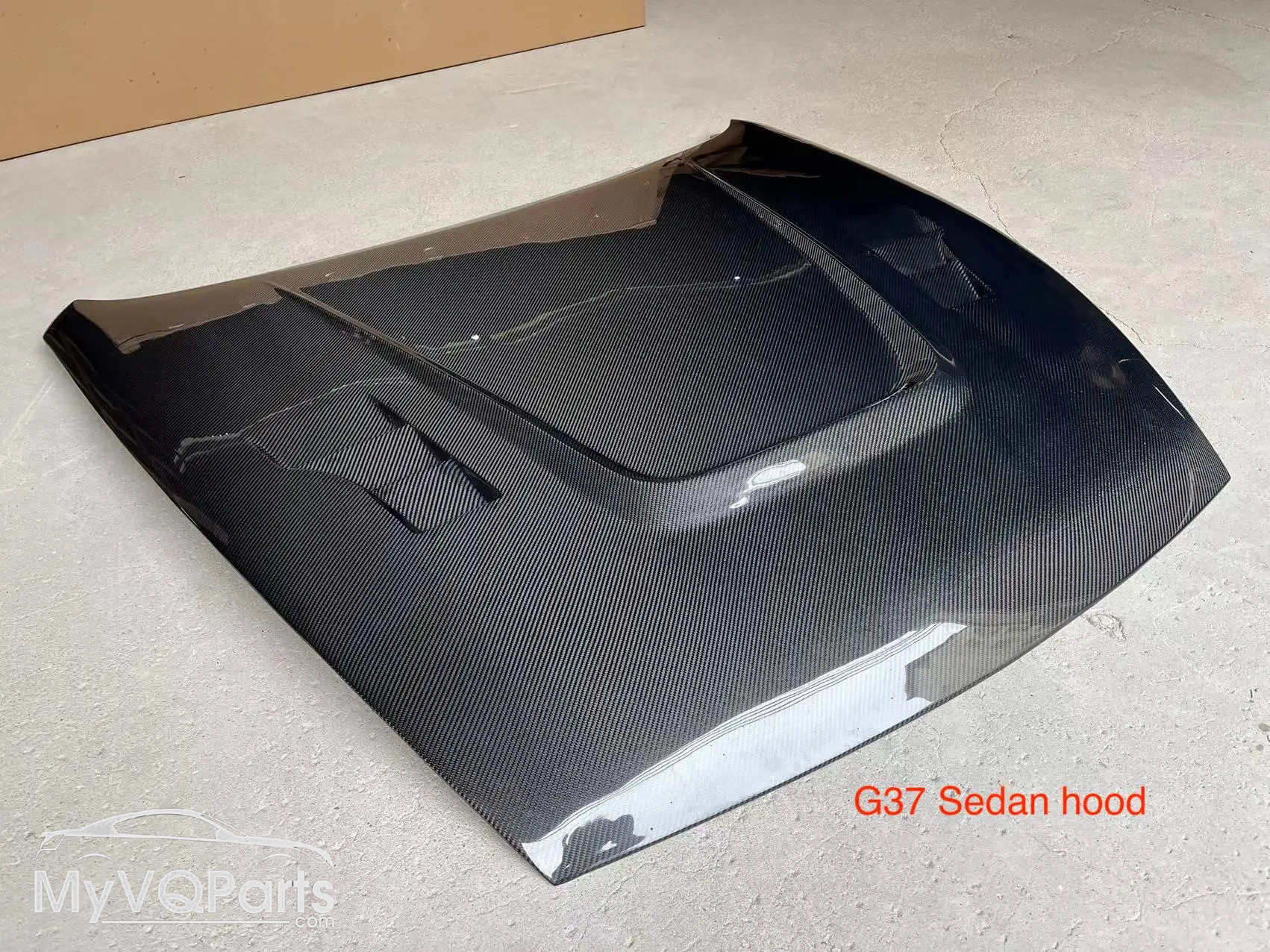 MyVQParts G37 Sedan V2 Triple Vented Carbon Fiber Hood