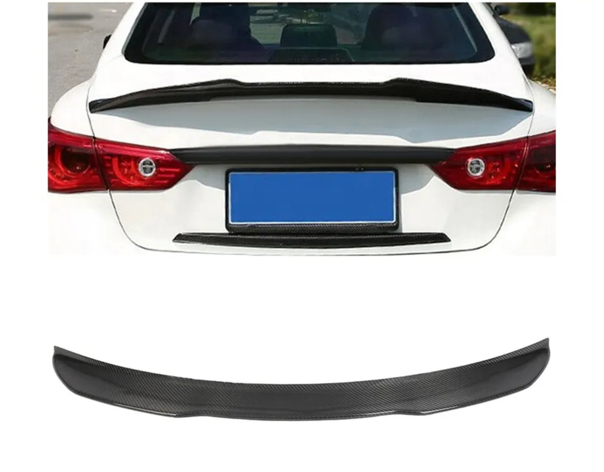 2014-2022 Infiniti Q50 Real Carbon Fiber Trunk M style Spoiler Wing