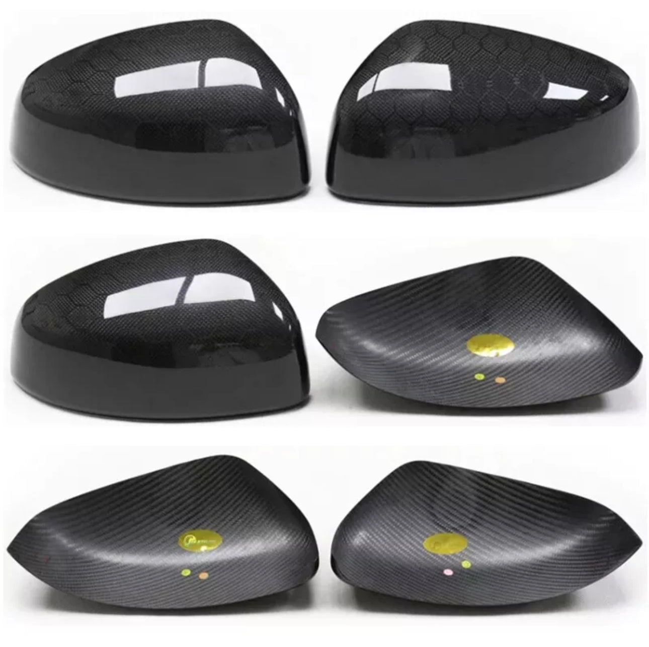 MyVQParts Real Dry Carbon Fiber Side Mirror Cover Cap Add-On for 2009-2020 Nissan 370Z Z34