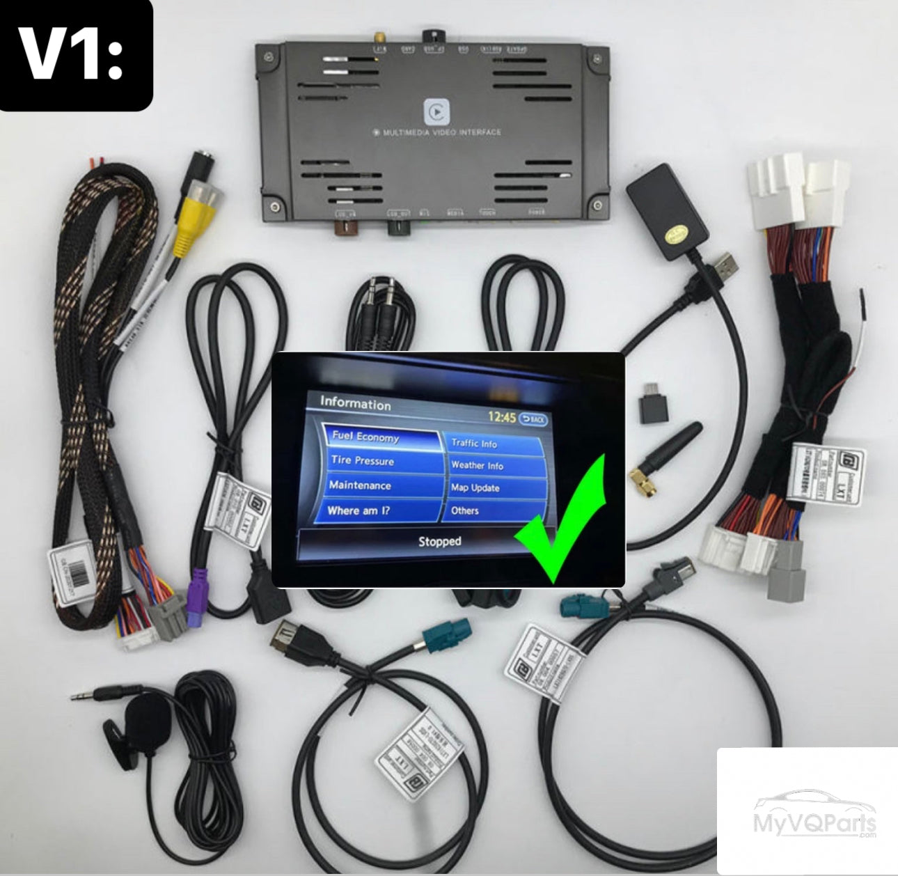 MyVQParts Apple CarPlay/Android Auto Module for G37, 370Z, Q50, Q60 & Other Infiniti/Nissan Models