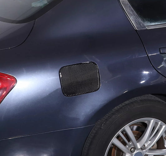 Carbon Fiber Door Gas Cap Fuel Tank Trim Sticker For Infiniti G37 Sedan 07-13