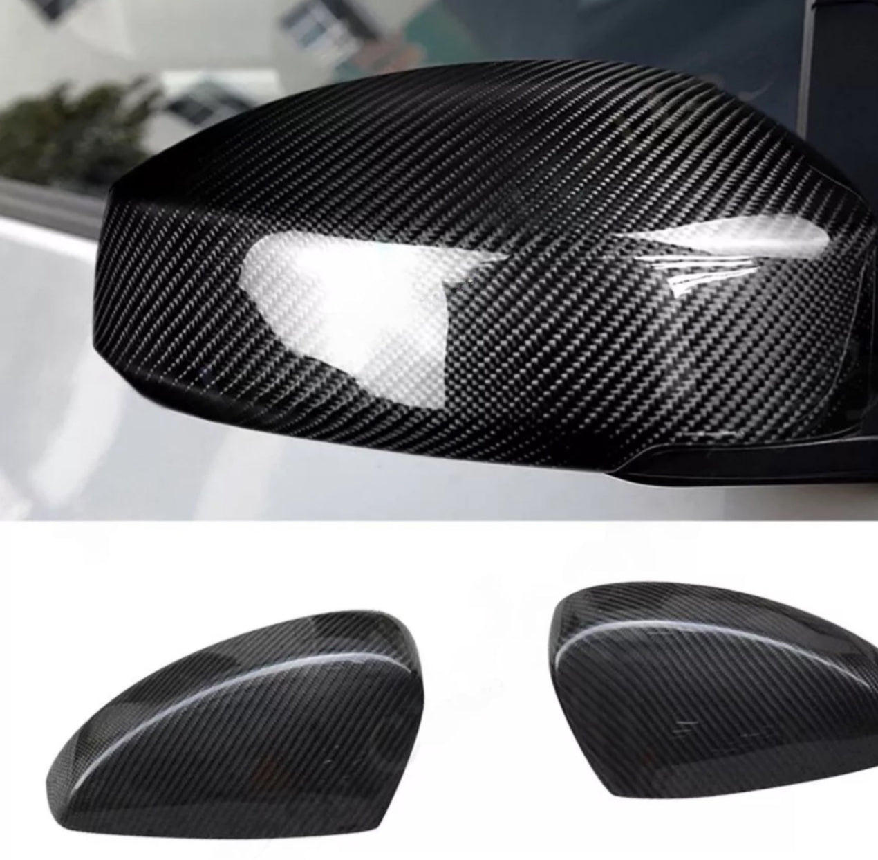 2003-2007 NISSAN 350Z Z33 REAL CARBON FIBER SIDE MIRROR COVERS CAP OVERLAY