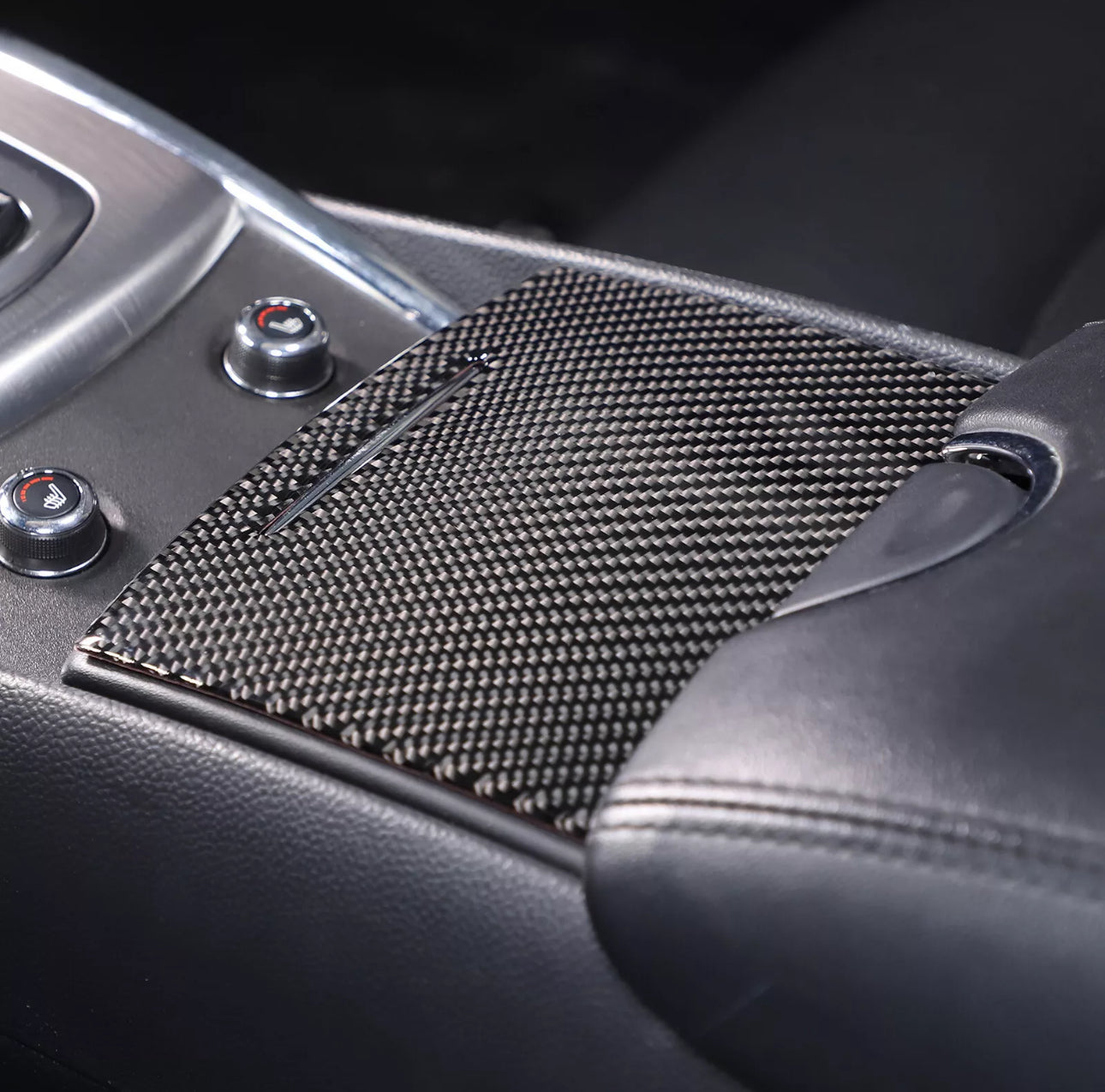 Carbon Fiber Water Cup Holder Panel Cover Trim For Infiniti G37 2007-13