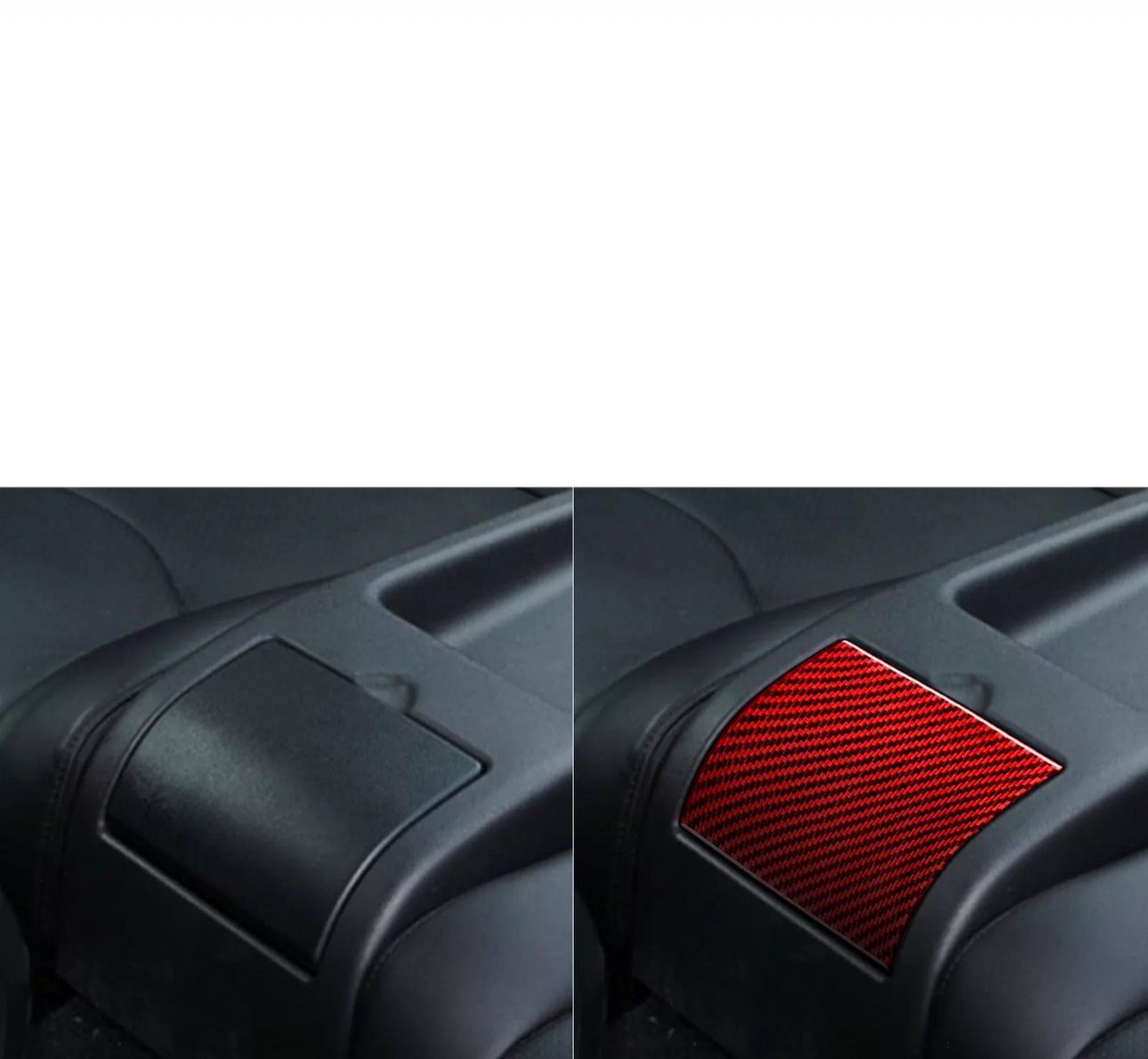 Carbon Fiber Rear Armrest Cupholder Cover Trim For Infiniti G25 G35 G37 Q60