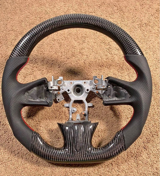 Q50 Premium Flat Bottom Carbon Fiber Steering Wheel 2014-2017