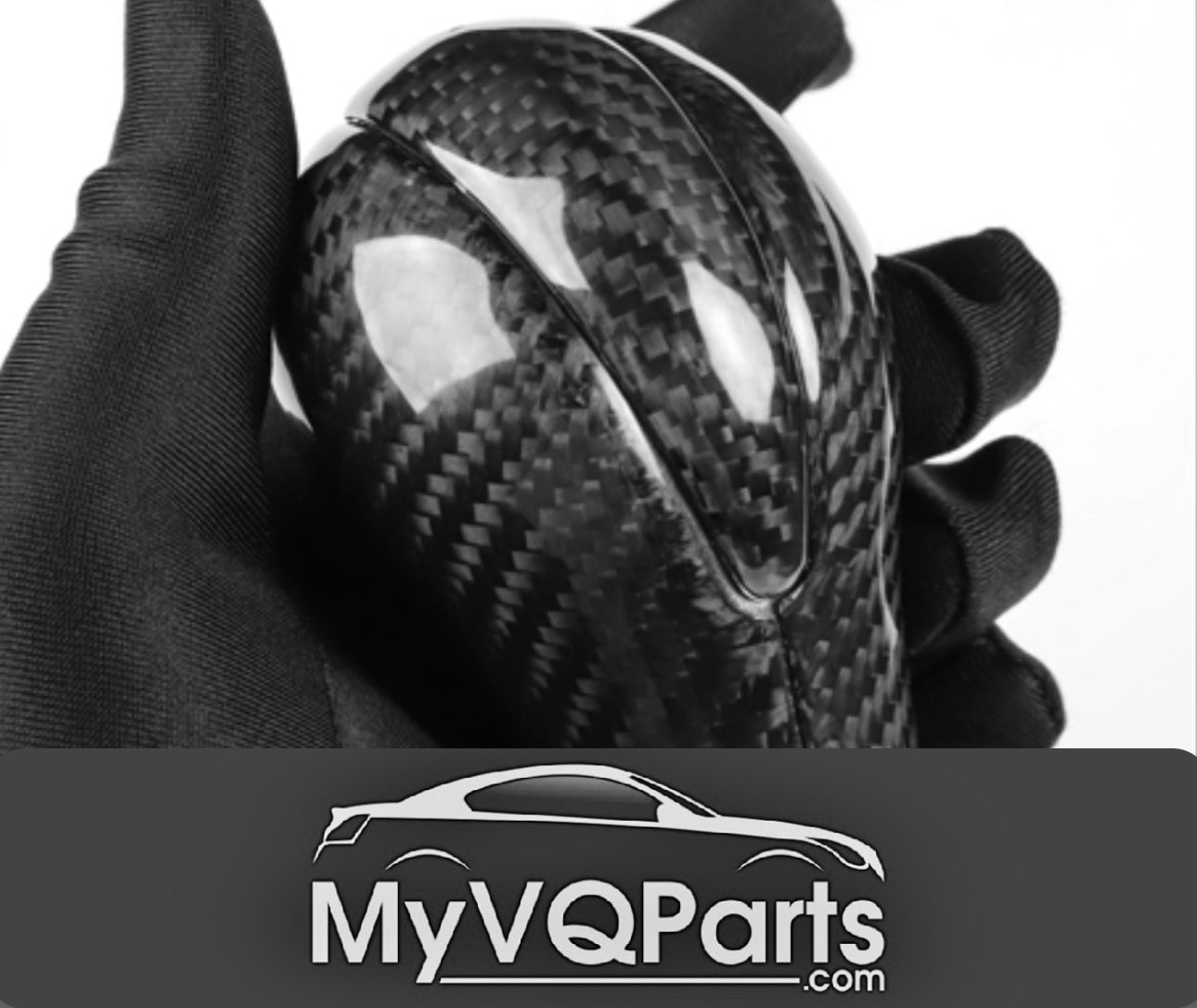 MyVQParts Bundle: 4x Piece Full Carbon Fiber Gear Shift Knob Cover Kit For Infiniti G25 G35 G37 FX37 QX50 QX70