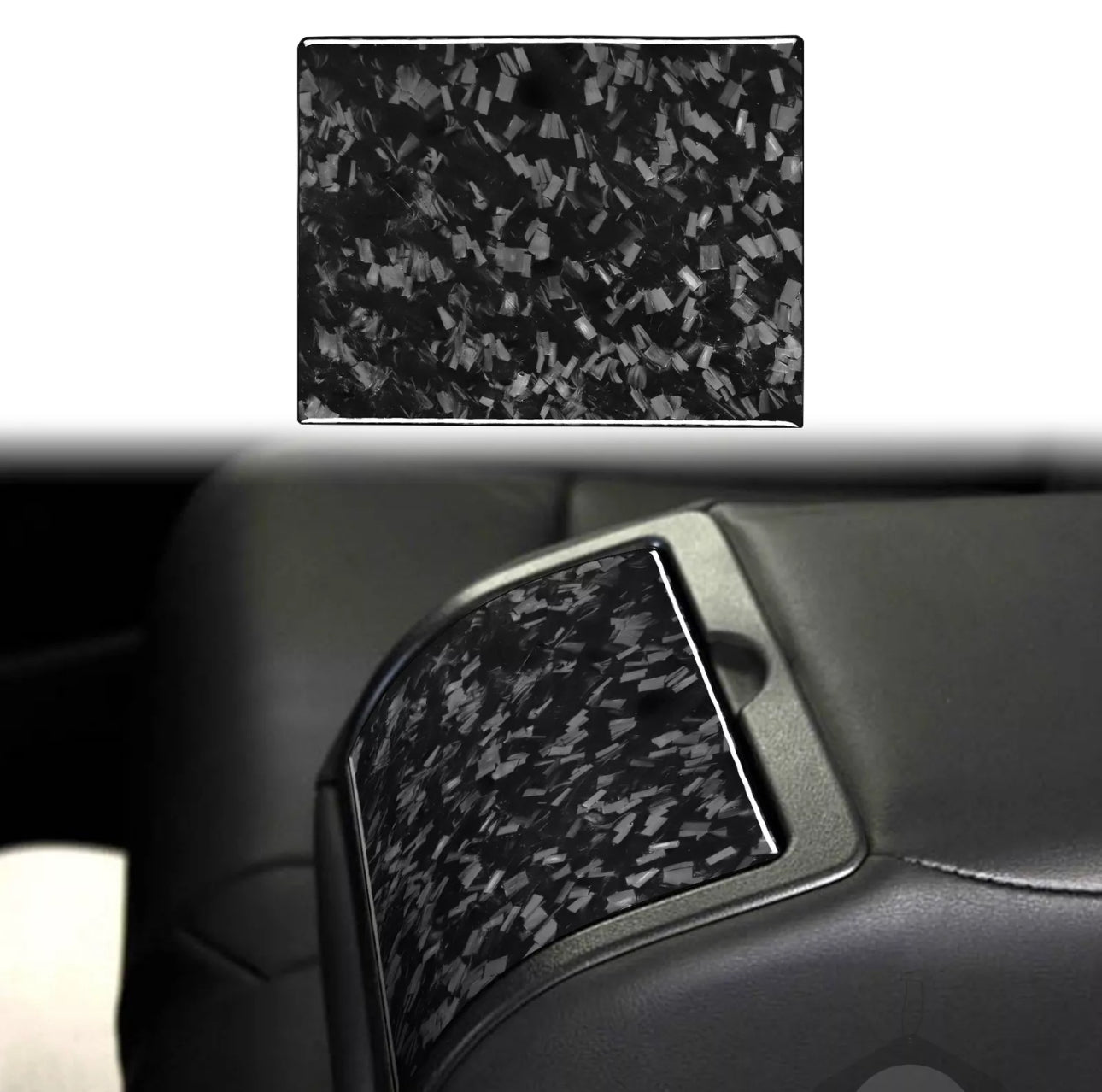 Carbon Fiber Rear Armrest Cupholder Cover Trim For Infiniti G25 G35 G37 Q60