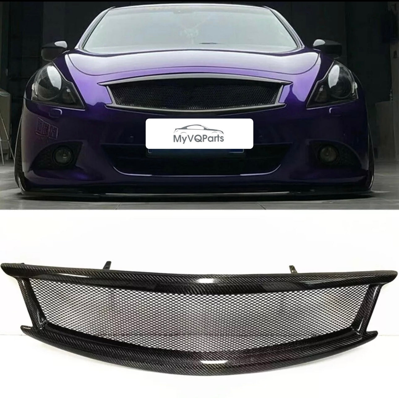 Real Carbon Fiber Mesh Grille Infiniti G37 Sedan 2010-2014